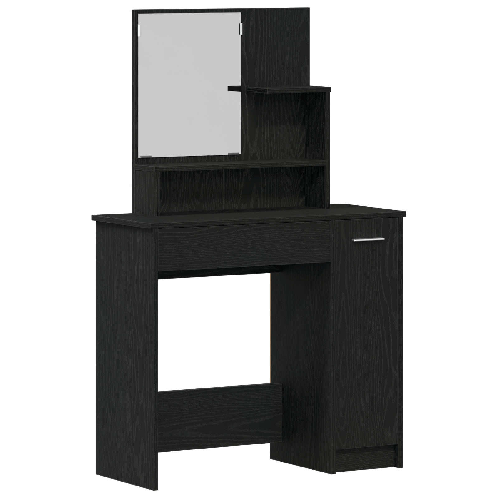 Masuta de toaleta cu oglinda, stejar negru, 86.5x35x136 cm — imaginea 5