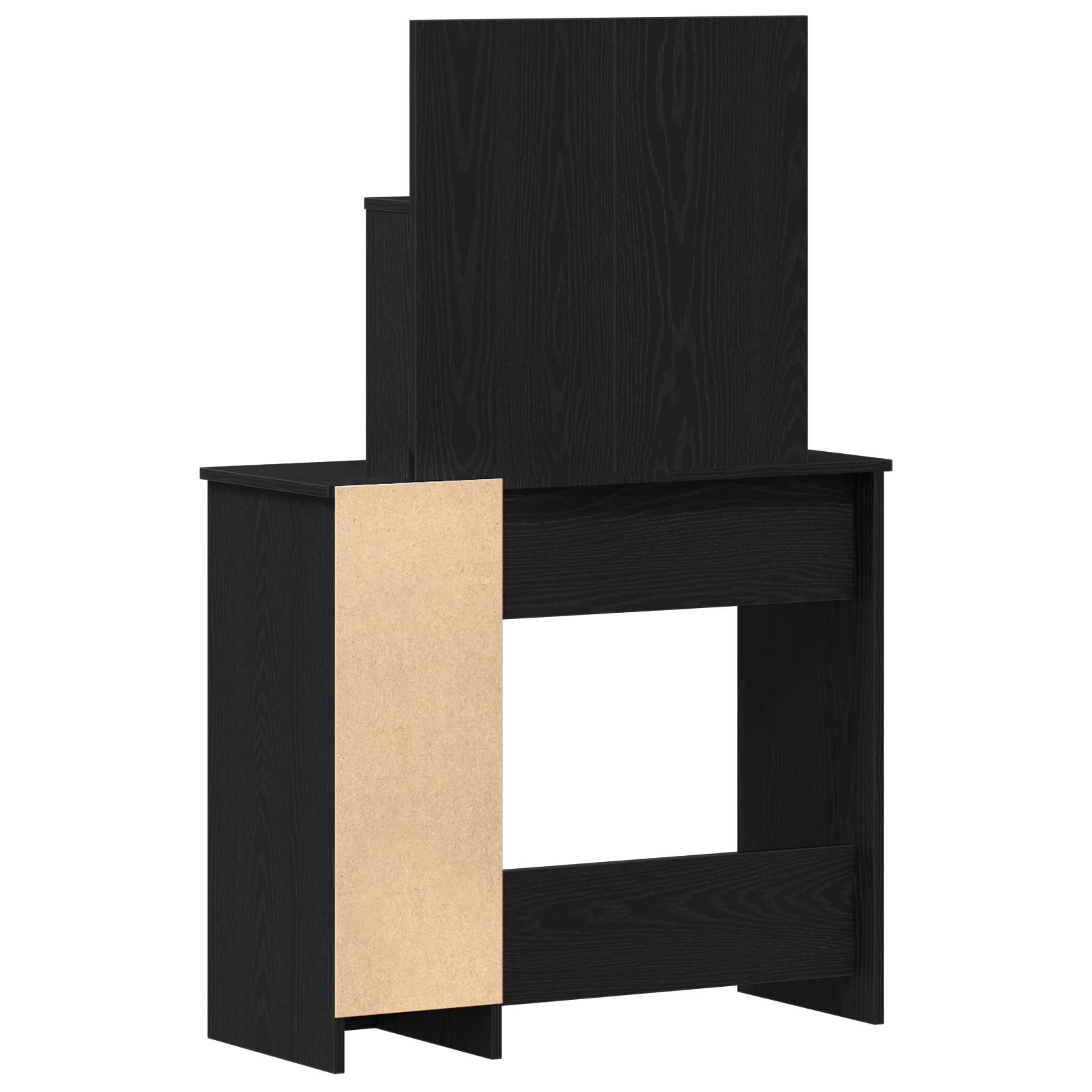 Masuta de toaleta cu oglinda, stejar negru, 86.5x35x136 cm — imaginea 6