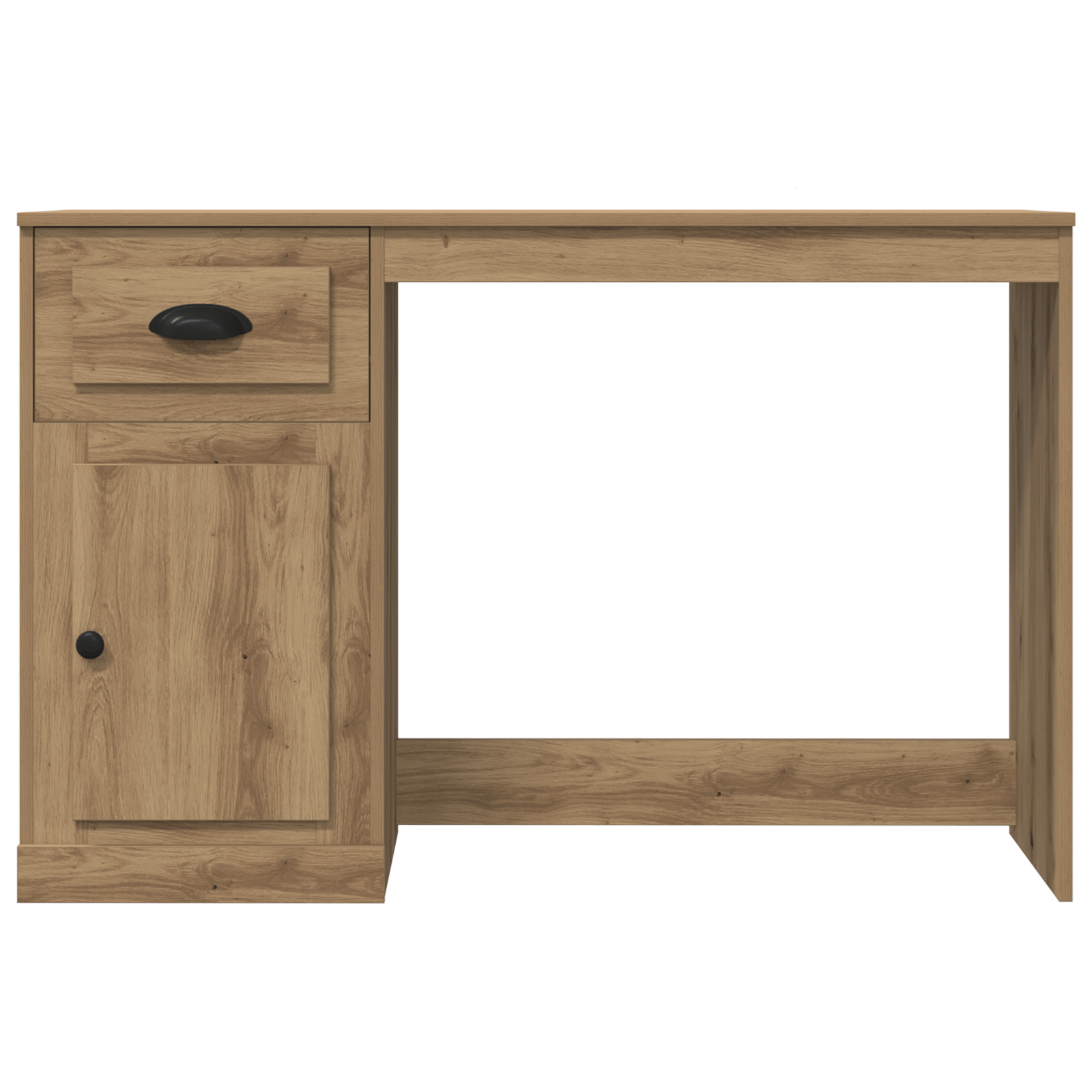 Birou cu depozitare, stejar artizanal, 50x115x75 cm, lemn — imaginea 7