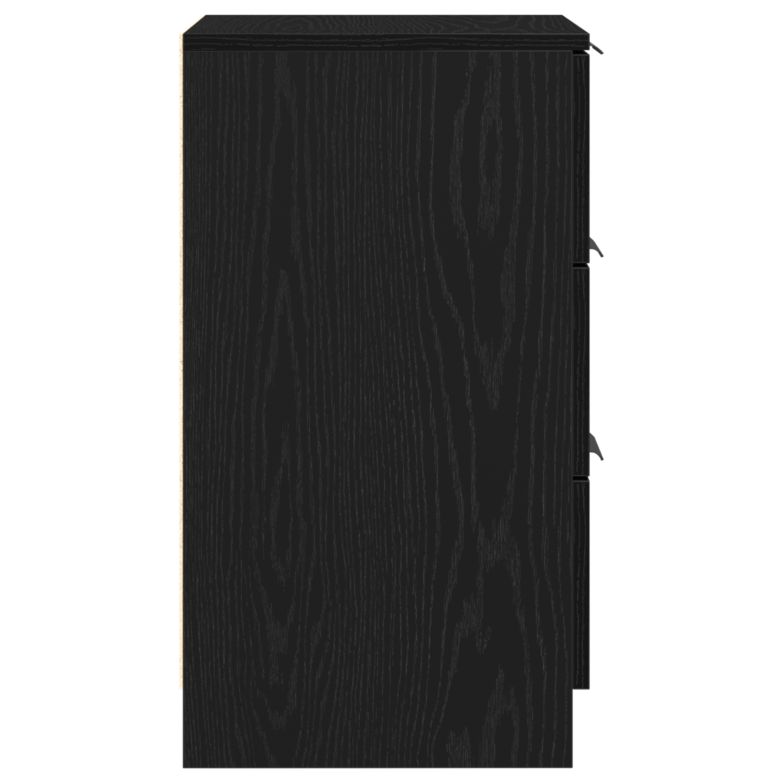 Noptieras 2 piese Stejar Negru 40x65x65 cm Fabricat din Lemn Prelucrat — imaginea 8