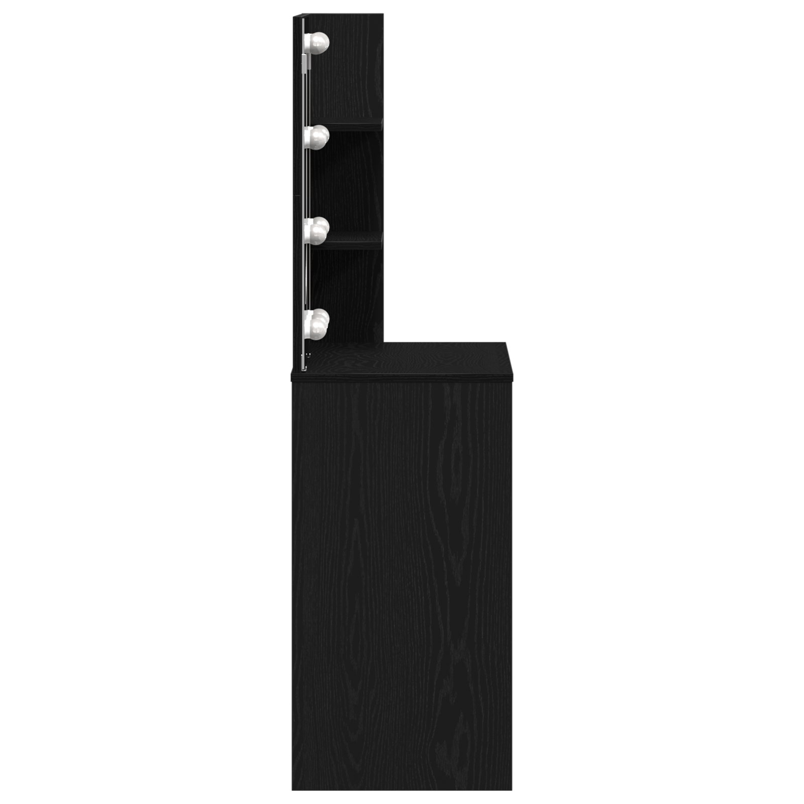 Masa de toaleta LED in Stejar Negru - 74.5x40x141 cm, din Lemn Prelucrat — imaginea 8