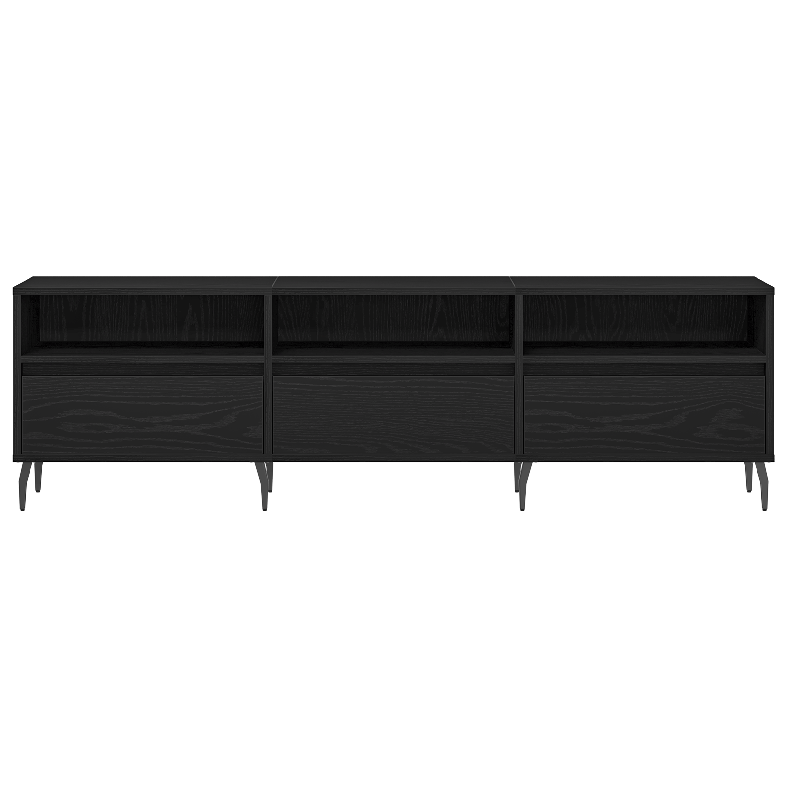 Dulap TV, stejar negru, 150x30x44,5 cm, lemn prelucrat — imaginea 7