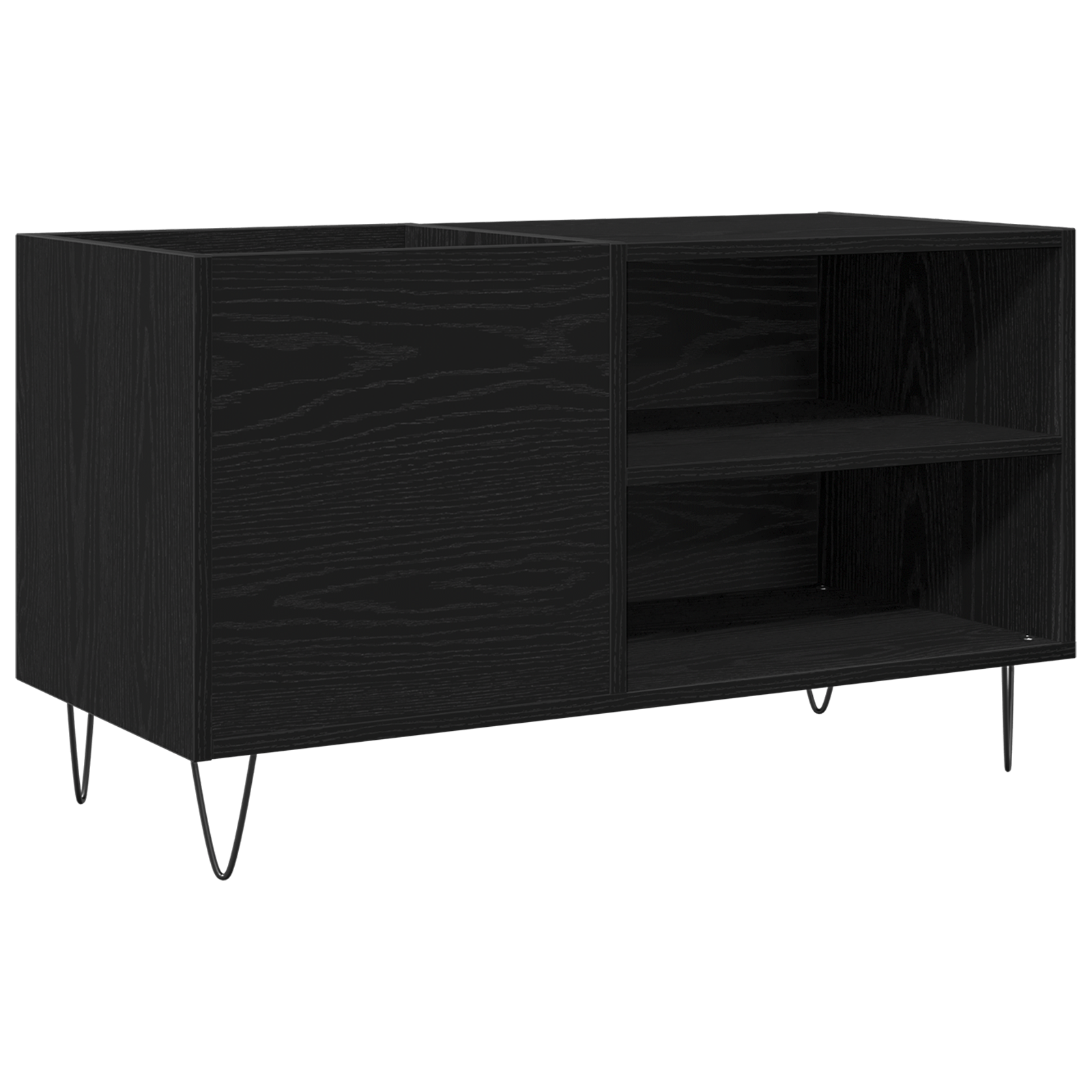 Dulap pentru discuri, stejar negru 84,5x38x48 cm lemn prelucrat — imaginea 2