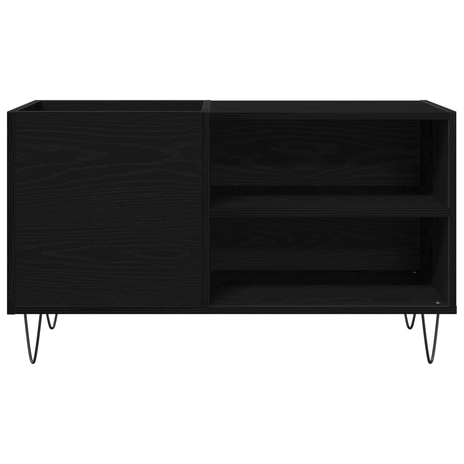Dulap pentru discuri, stejar negru 84,5x38x48 cm lemn prelucrat — imaginea 6