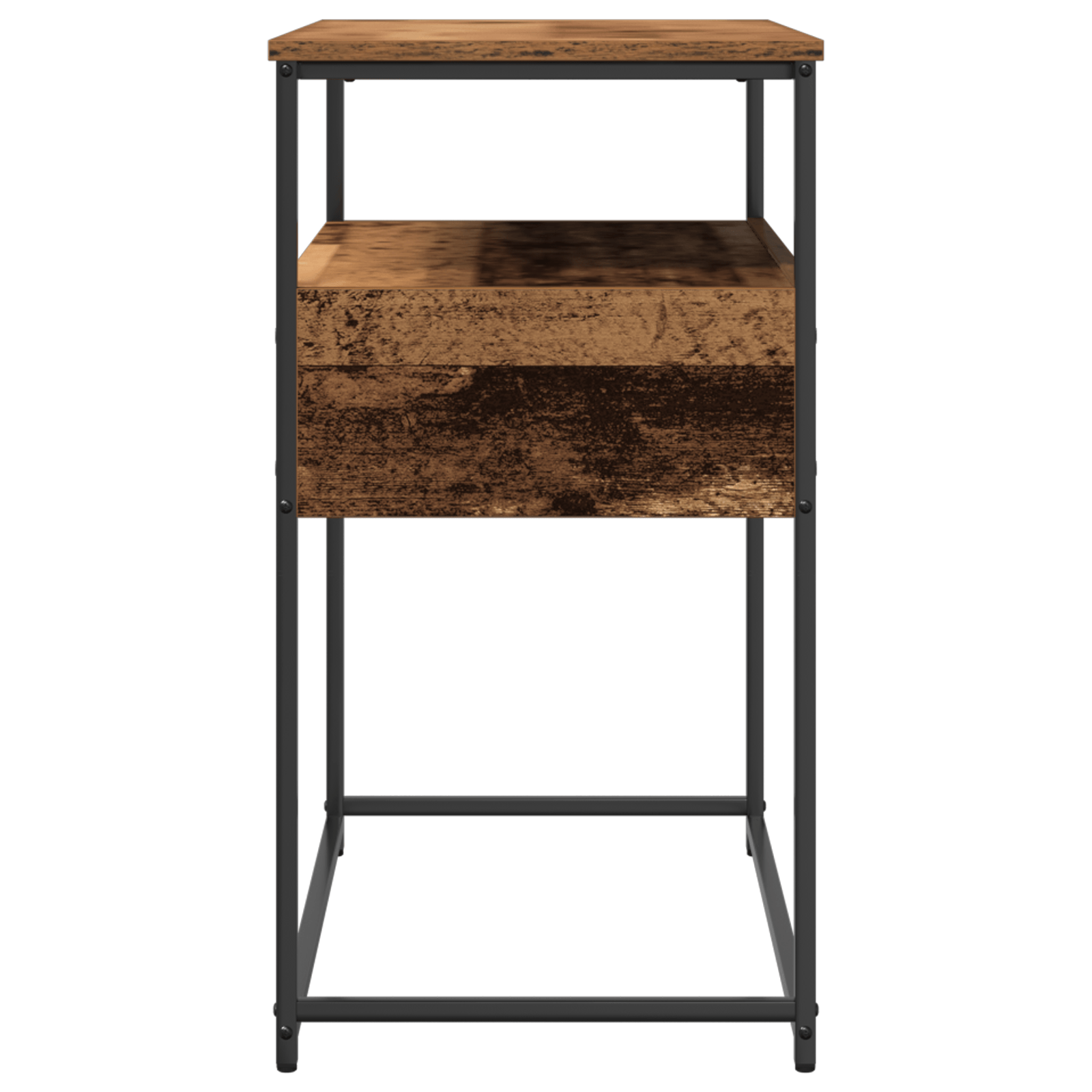 Masuta consola, lemn vechi, 75x40x75 cm, lemn prelucrat si otel — imaginea 6