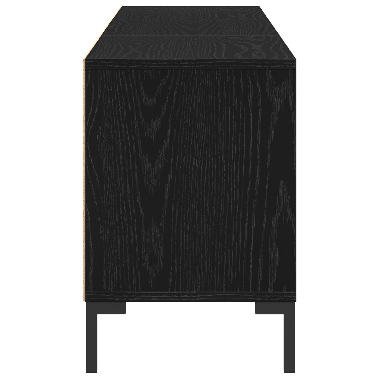 Dulap TV, stejar negru, 150x30x44,5 cm, lemn prelucrat — imaginea 8