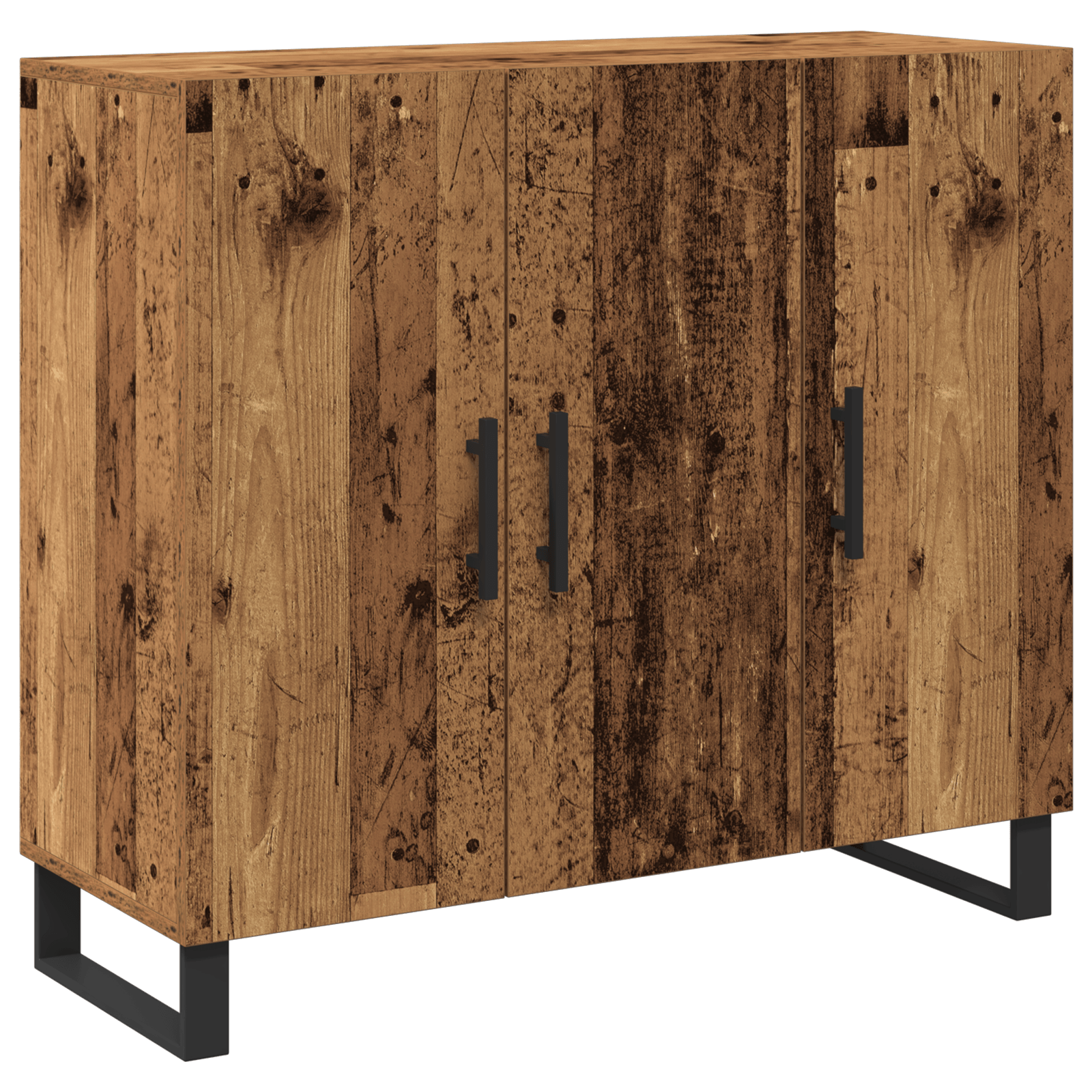 Dulap cu 3 usi, lemn vechi, 90x34x80 cm, lemn prelucrat — imaginea 2