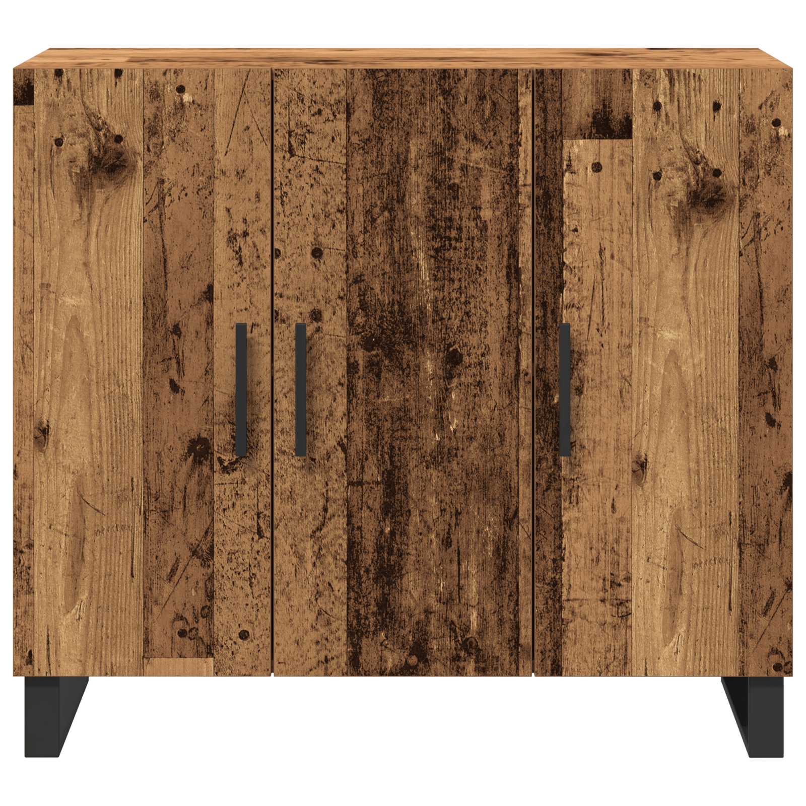 Dulap cu 3 usi, lemn vechi, 90x34x80 cm, lemn prelucrat — imaginea 6