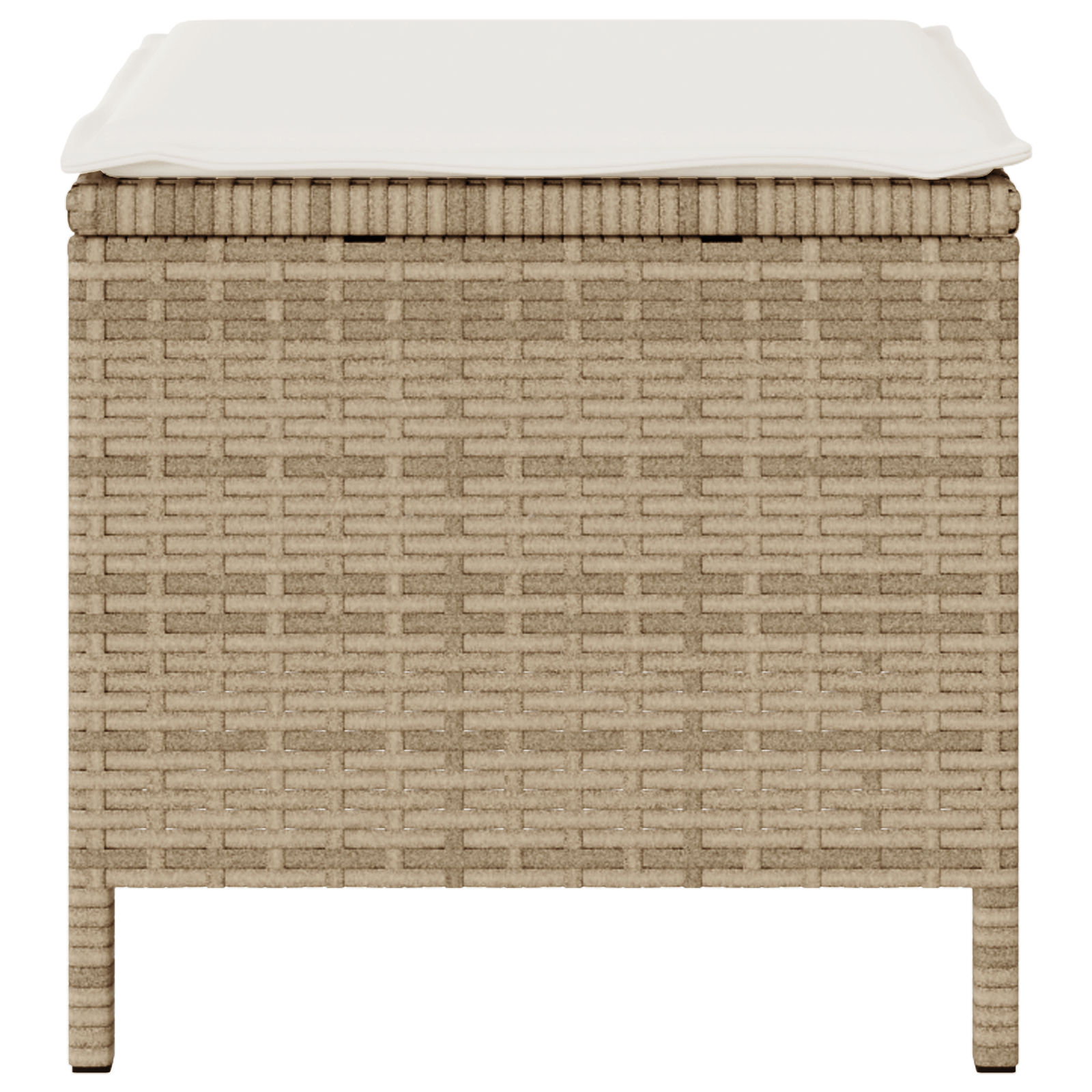 Set mobilier gradina, 3 piese, perne bej, poliratan & acacia — imaginea 8