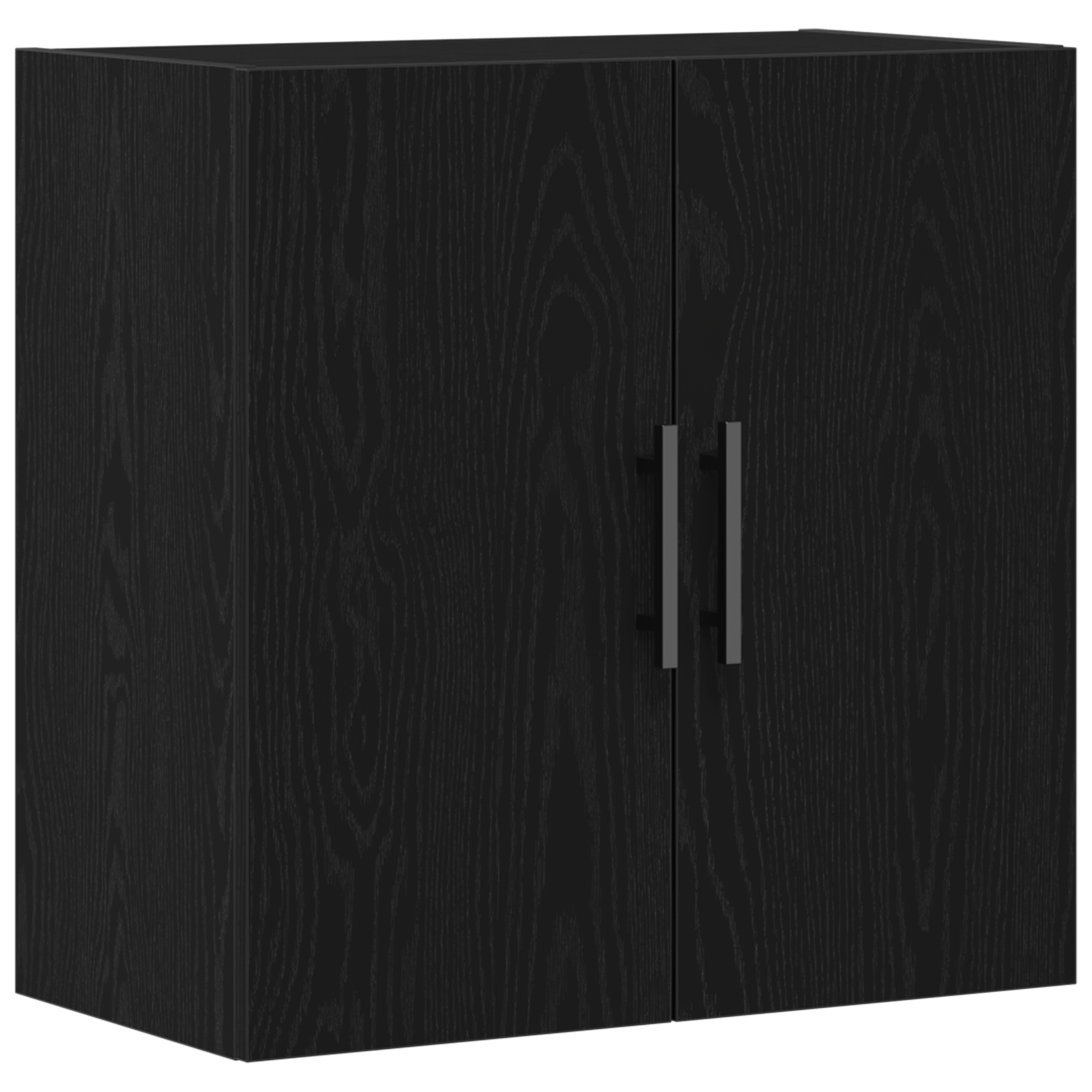 Dulap de perete Negru Stejar 60x31x60 cm Lemn prelucrat — imaginea 2
