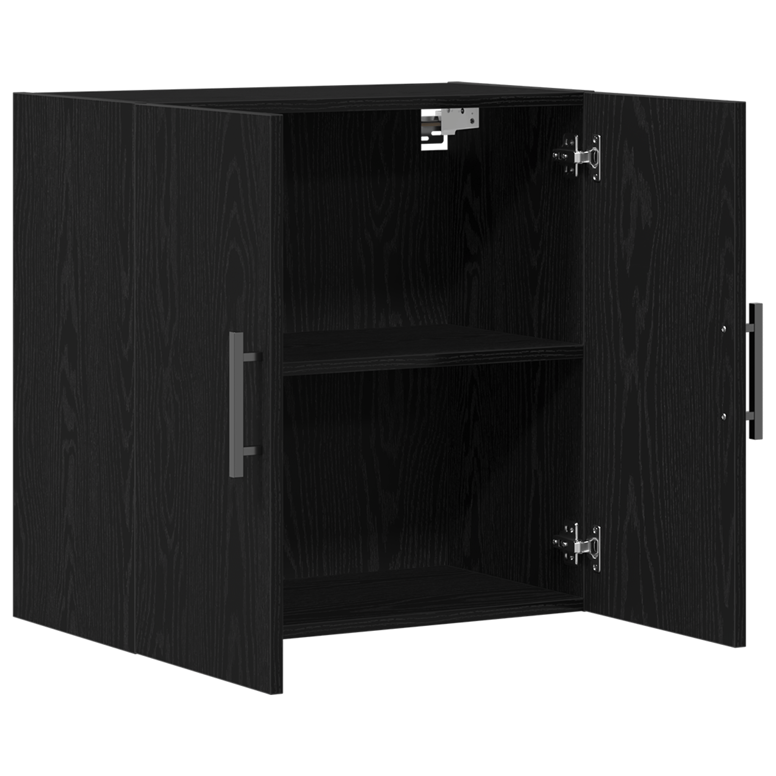 Dulap de perete Negru Stejar 60x31x60 cm Lemn prelucrat — imaginea 5