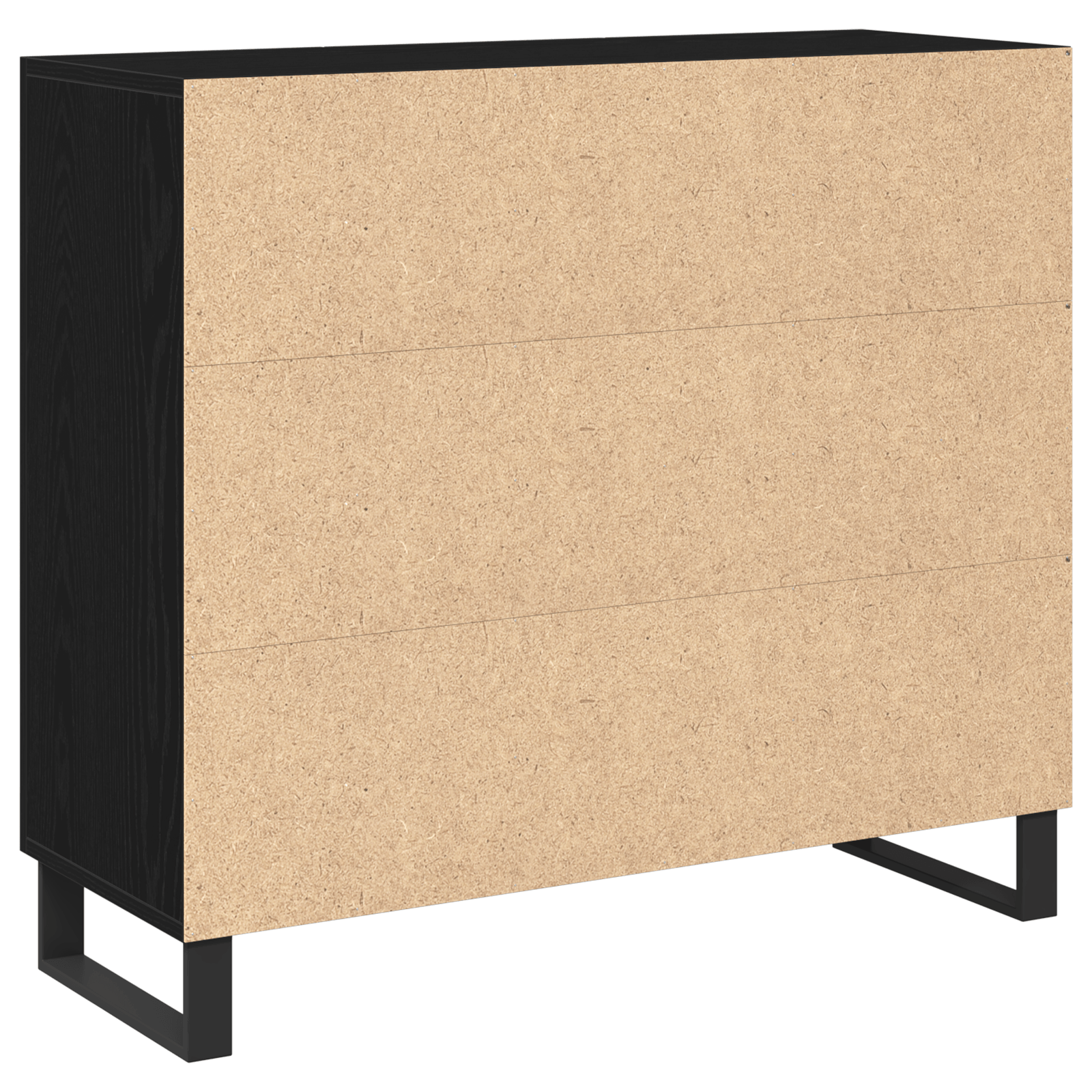 Dulap cu 3 usi, stejar negru, 90x34x80 cm, lemn prelucrat — imaginea 8
