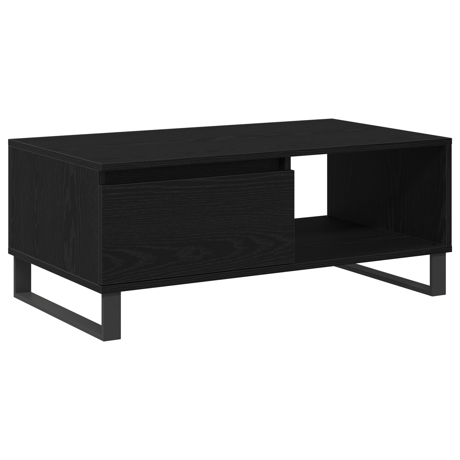 Masuta de cafea, stejar negru, 90x50x36,5 cm, lemn prelucrat — imaginea 2