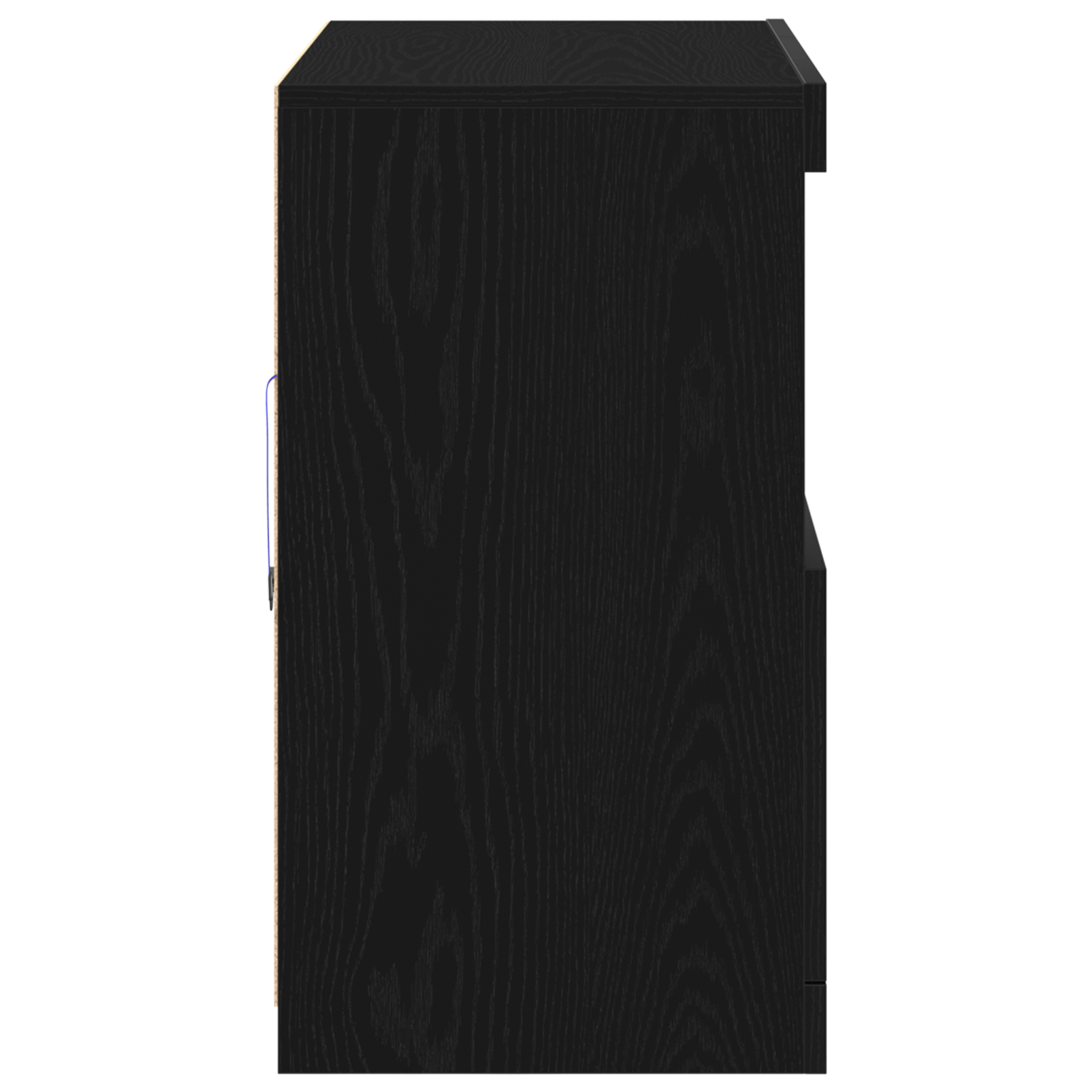 Dulap cu lumini LED, stejar negru, 81x37x67 cm — imaginea 7