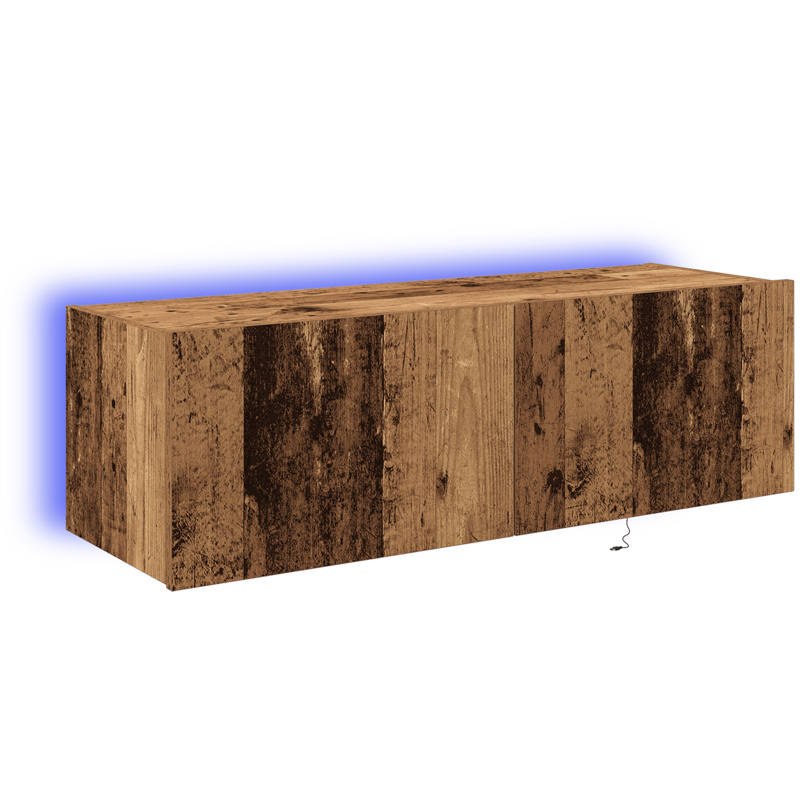 Dulap de perete cu LED-uri, lemn vechi, 100x35x31 cm — imaginea 2