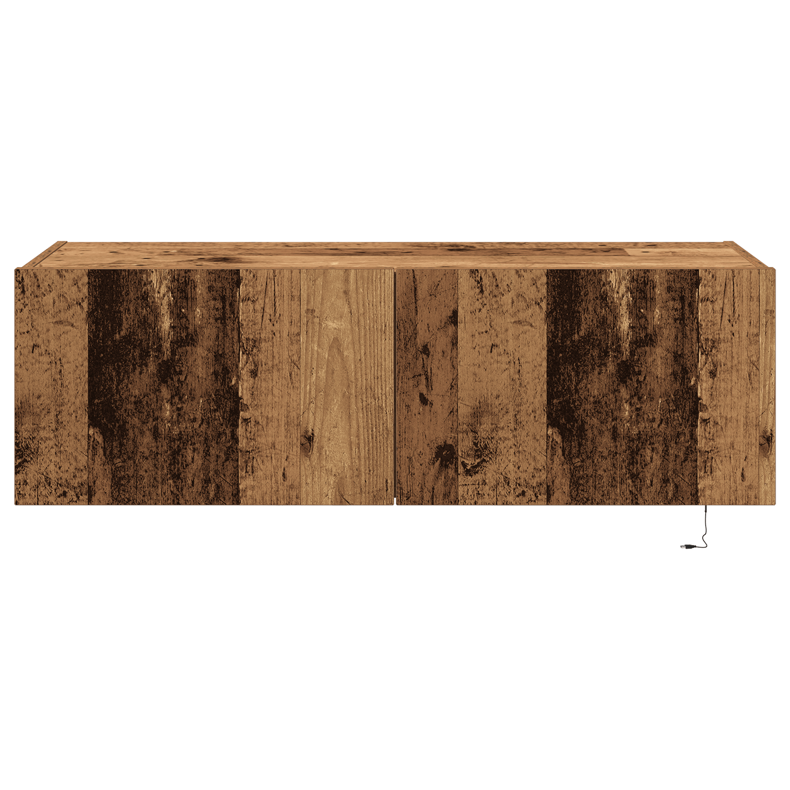 Dulap de perete cu LED-uri, lemn vechi, 100x35x31 cm — imaginea 7
