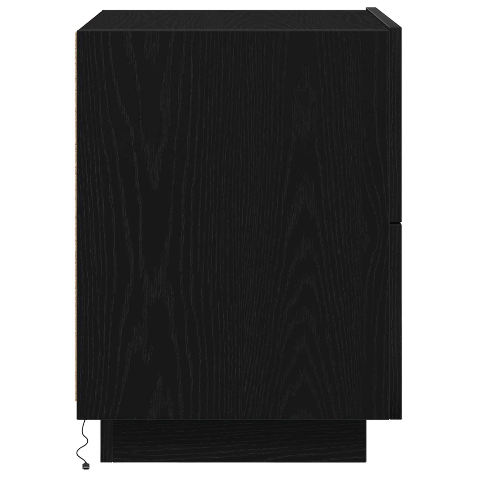 Noptiere cu lumini LED 2 buc Stejar negru 45x40x55 cm — imaginea 9
