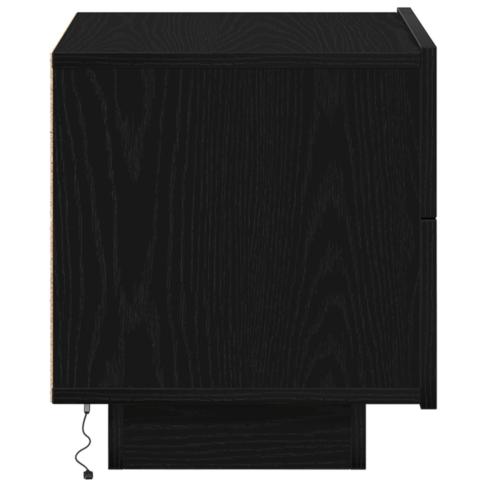 Noptiera cu LED-uri, stejar negru, 100x36x49 cm — imaginea 7
