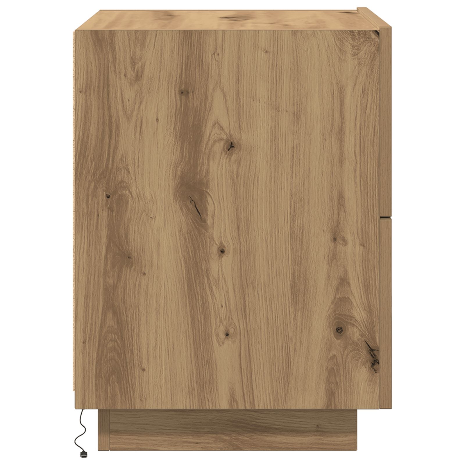 Noptiera cu LED-uri, stejar artizanal, 45x40x55 cm — imaginea 7