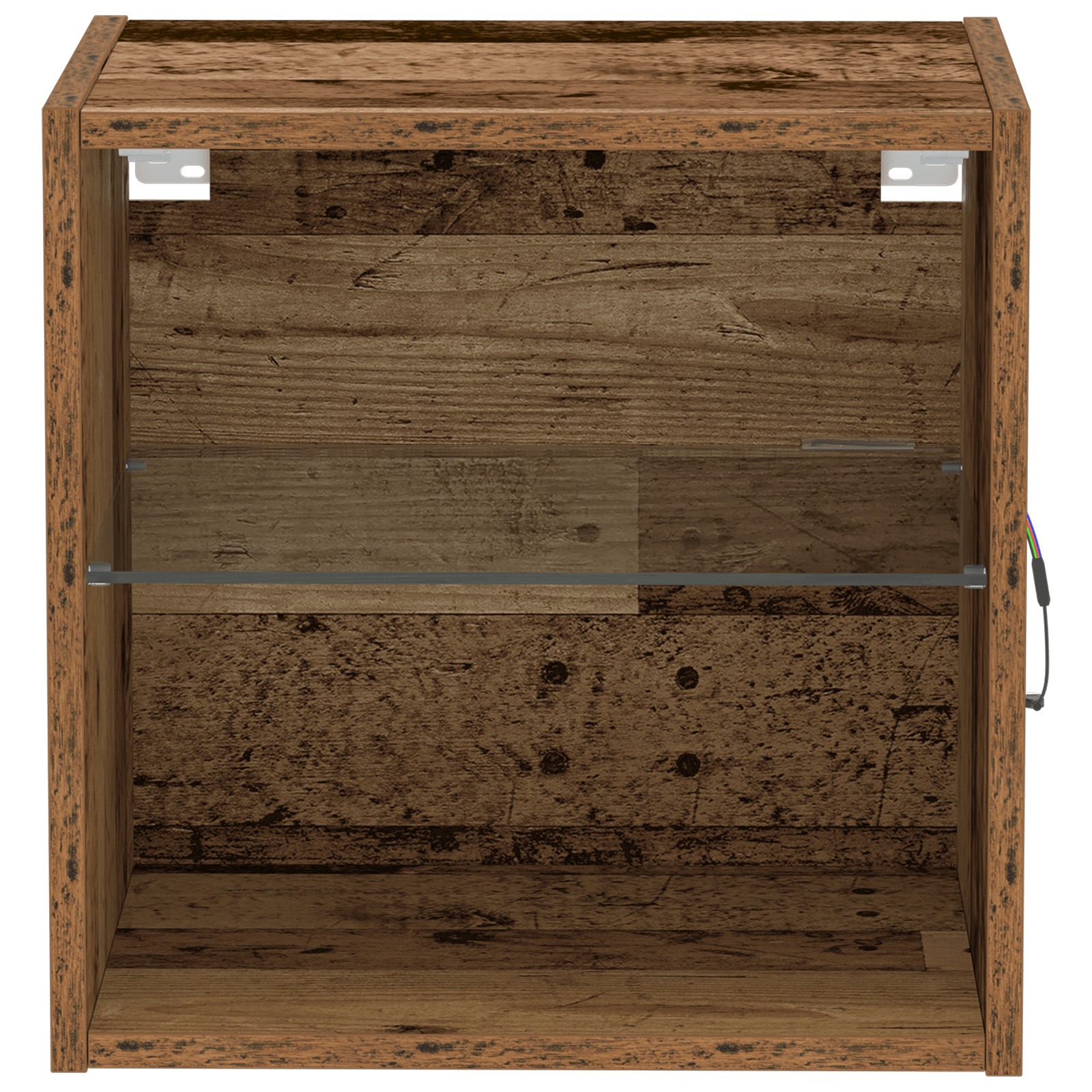 Raft suspendat, 2 buc., lemn vechi, 40x28,5x40 cm, lemn — imaginea 7