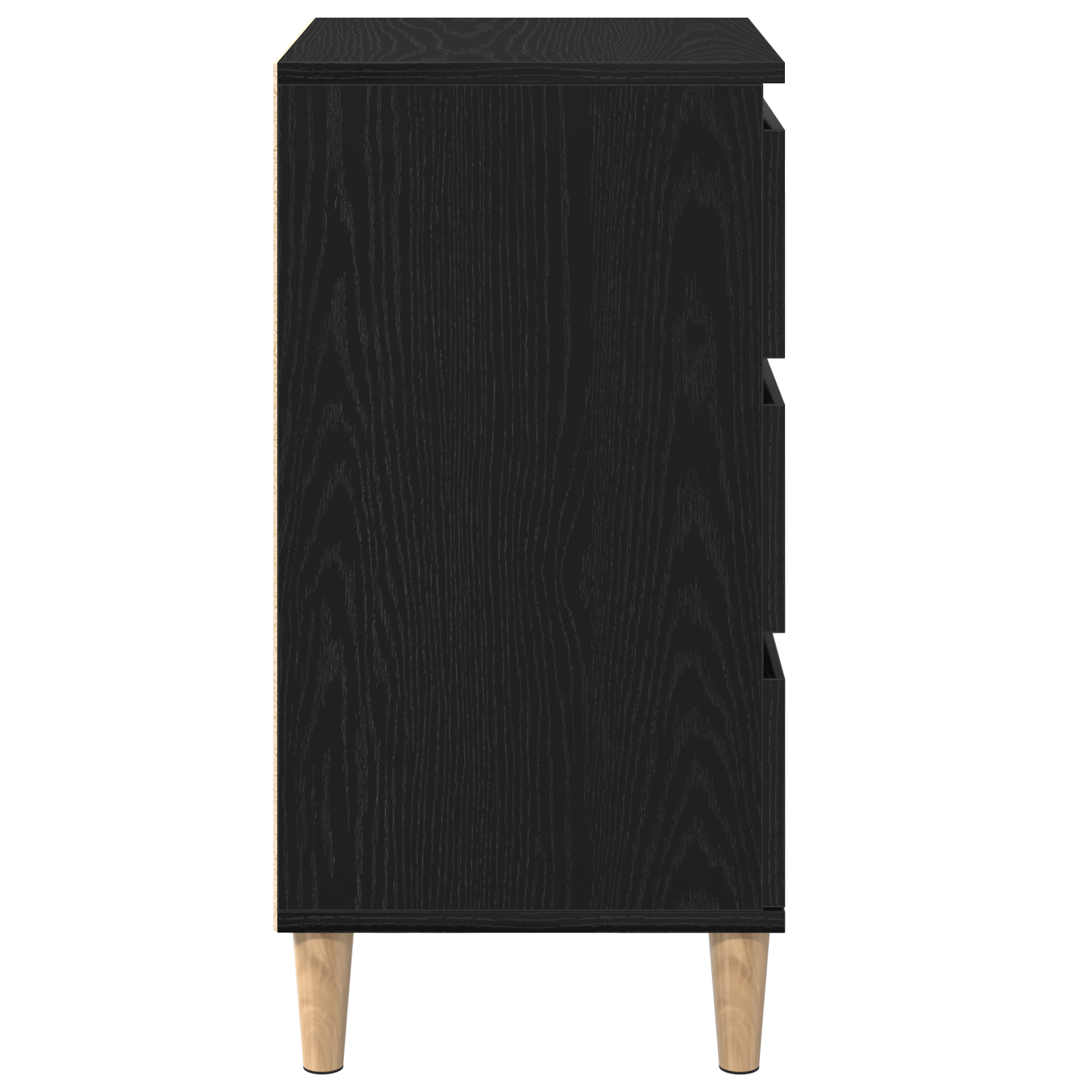 Noptiera, stejar negru, 40x35x70 cm, lemn prelucrat — imaginea 7