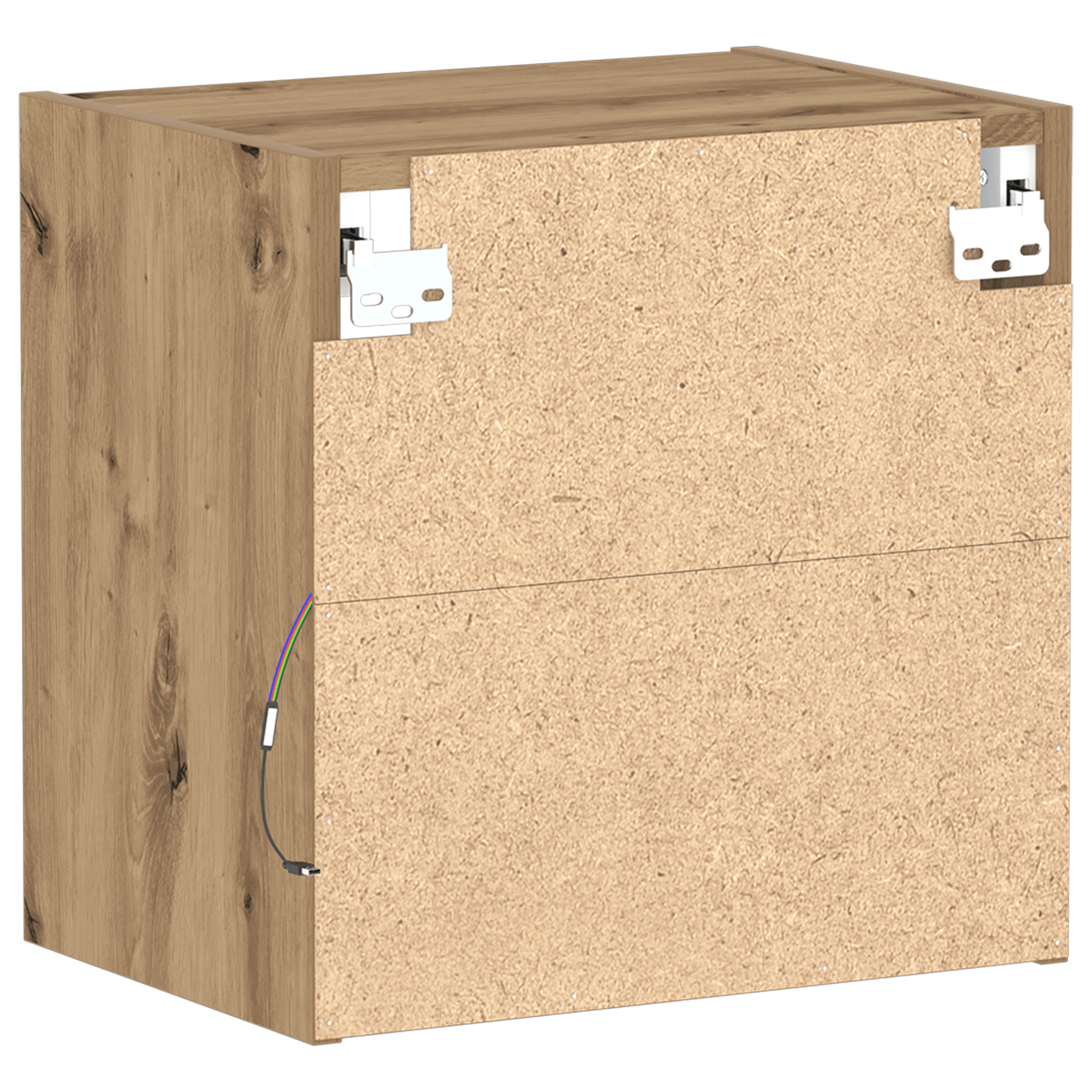 Raft suspendat, 2 buc., stejar artizanal, 40x28,5x40 cm, lemn — imaginea 9