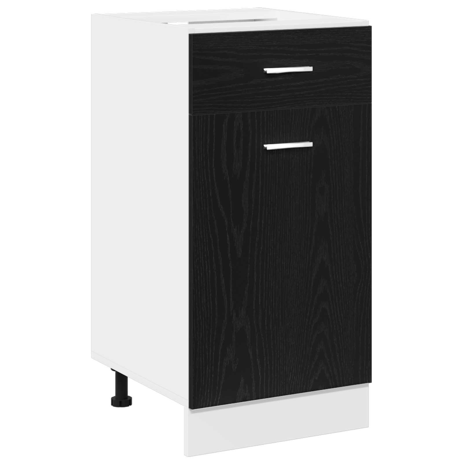Dulap cu Sertar Inferior - Stejar Negru, 40x46x81.5 cm, Fabricat din Lemn Prelucrat — imaginea 2