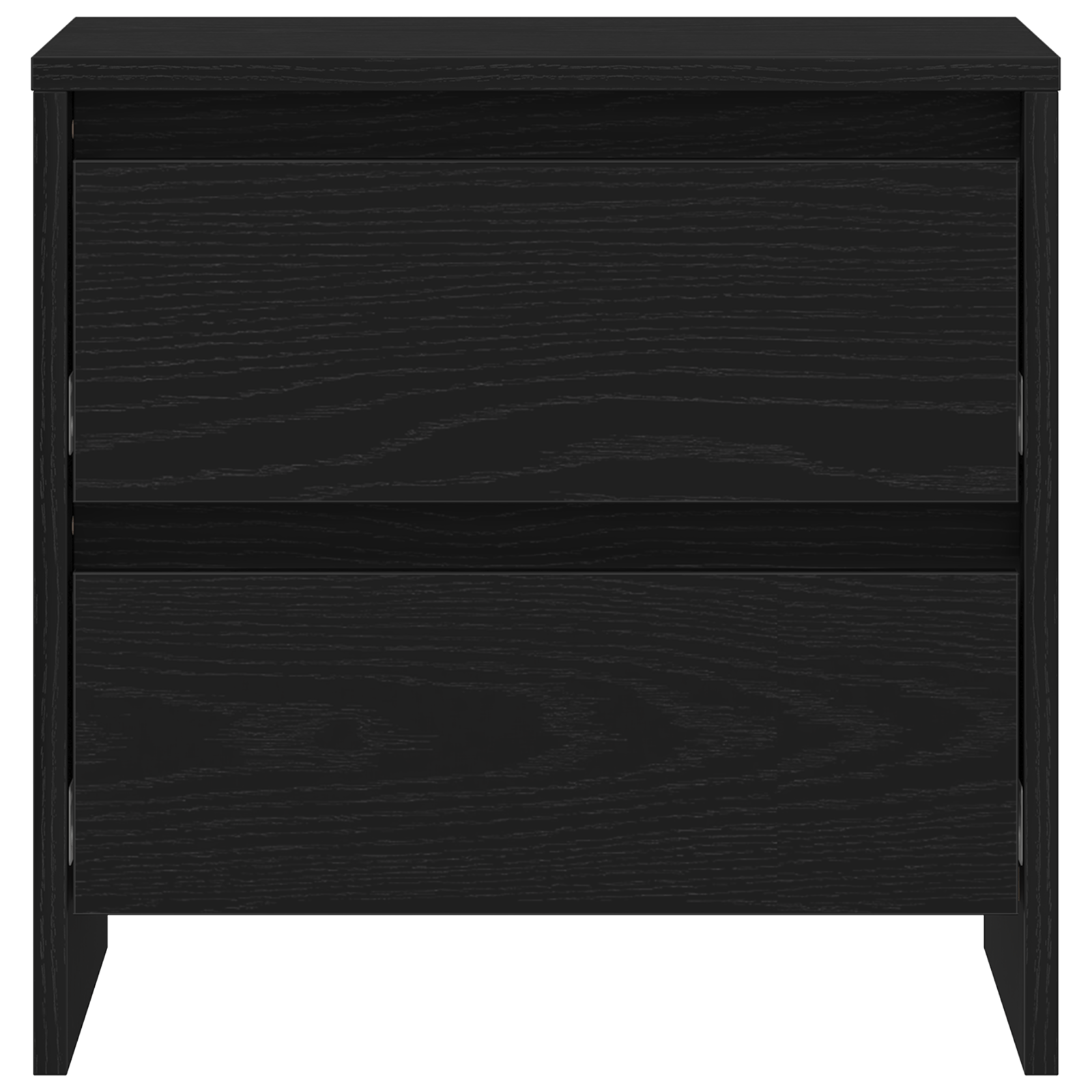 Noptiera 2 buc Negru Stejar 45x34x44,5 cm Lemn prelucrat — imaginea 7