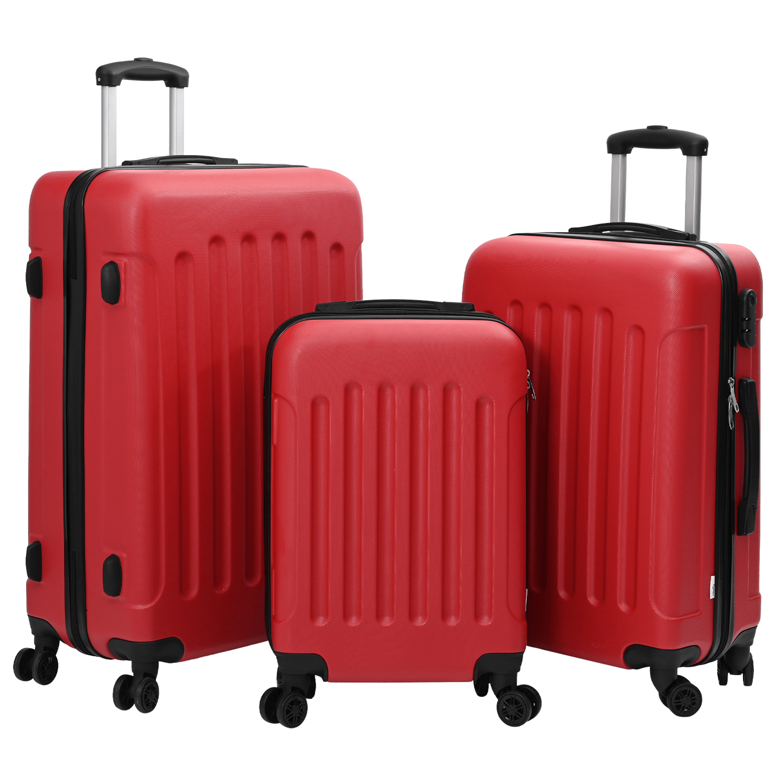 Set valize 3 pcs Carcasa Dura Rosie 20” 24” 28” ABS
