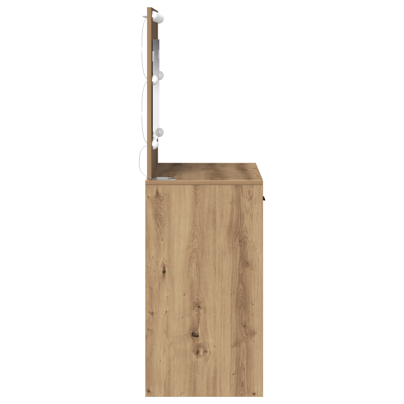 Masa de toaleta cu lumini LED, stejar artizanal, 78,5x41x135 cm — imaginea 6