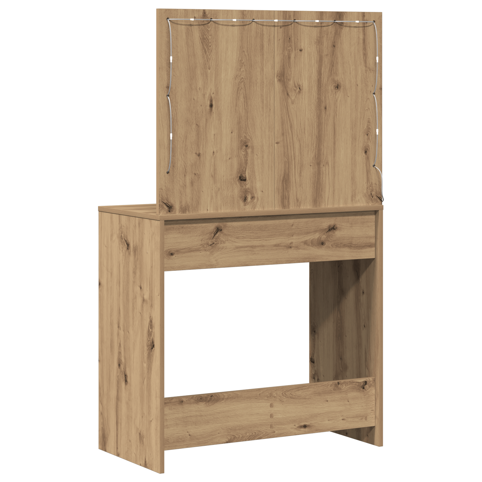 Masa de toaleta cu lumini LED, stejar artizanal, 78,5x41x135 cm — imaginea 7