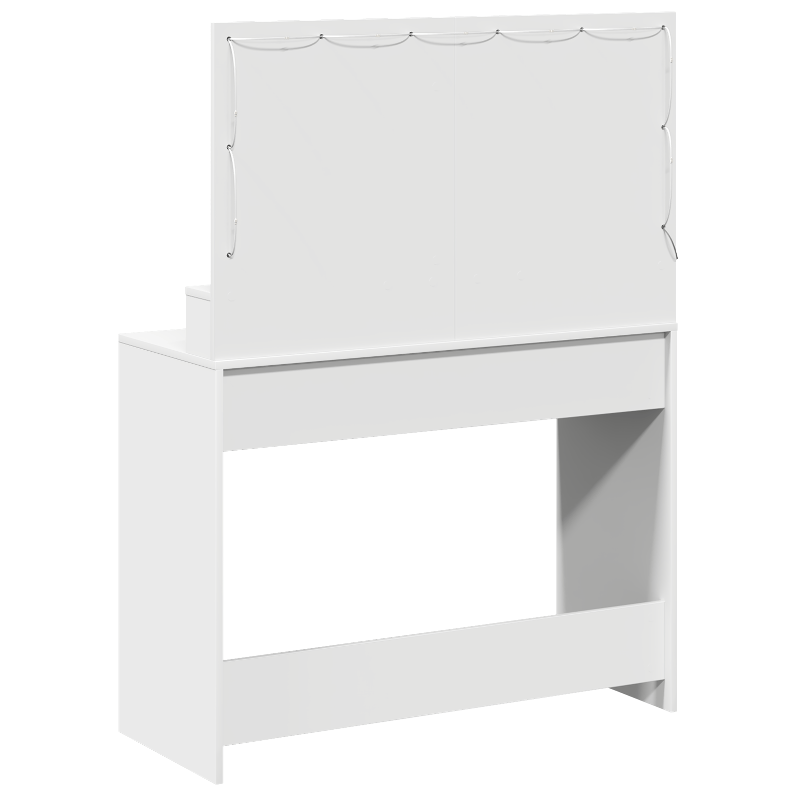 Masa de toaleta cu lumini LED, alb, 100x41x135 cm — imaginea 6