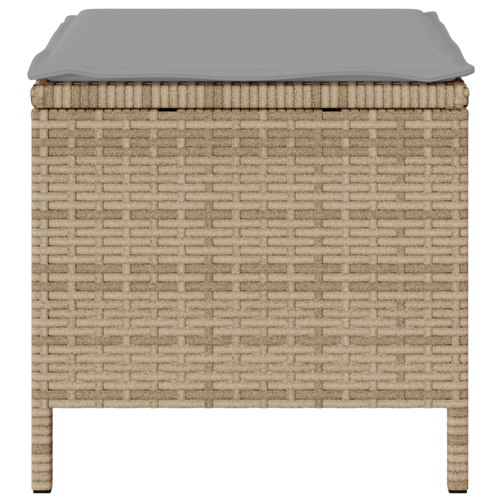 Set mobilier gradina, 3 piese, perne bej, poliratan & acacia — imaginea 8