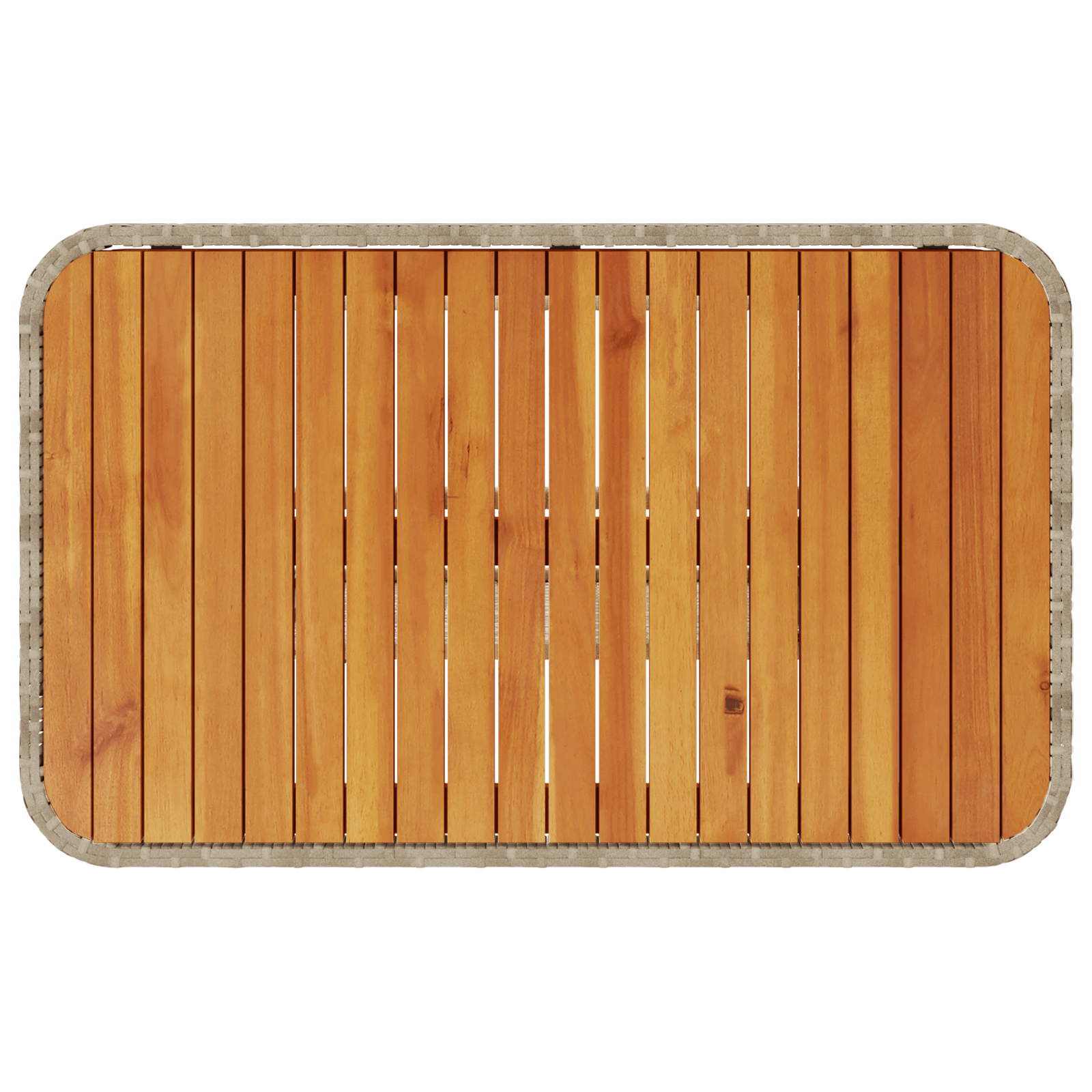 Set mobilier gradina, 3 piese, perne bej, poliratan & acacia — imaginea 9