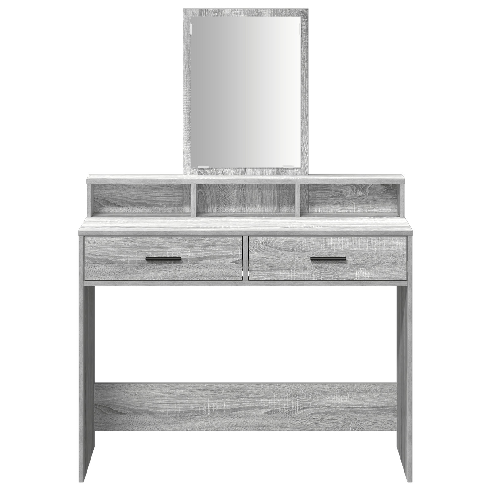 Masa de toaleta cu sertare, gri sonoma, 100x41x140 cm — imaginea 6