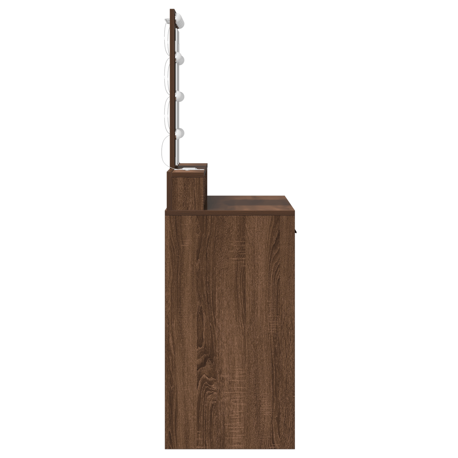 Masa de toaleta cu LED, stejar maro, 100x41x140 cm — imaginea 6