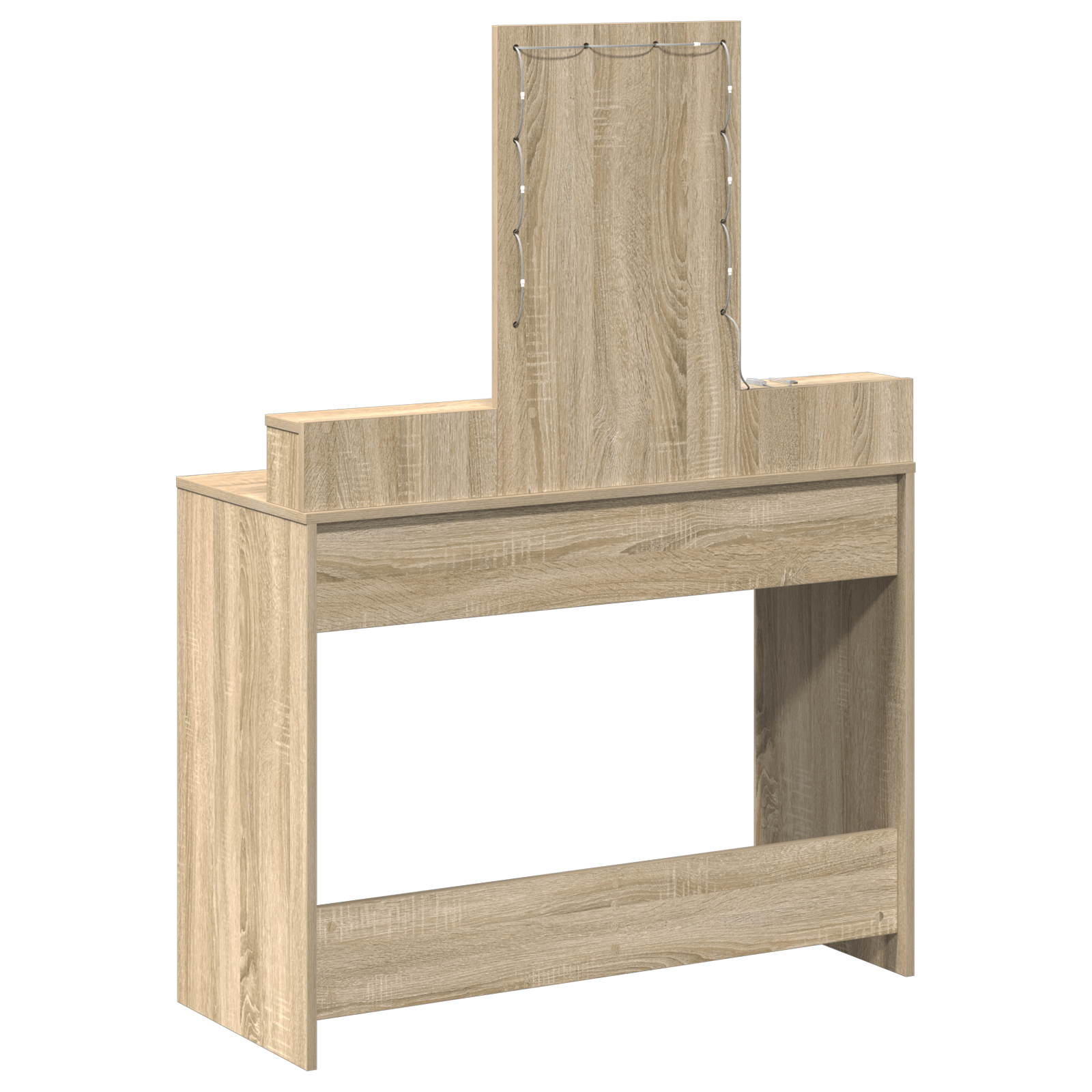 Masa de toaleta cu lumini LED Sonoma Oak 100x41x140 cm — imaginea 7