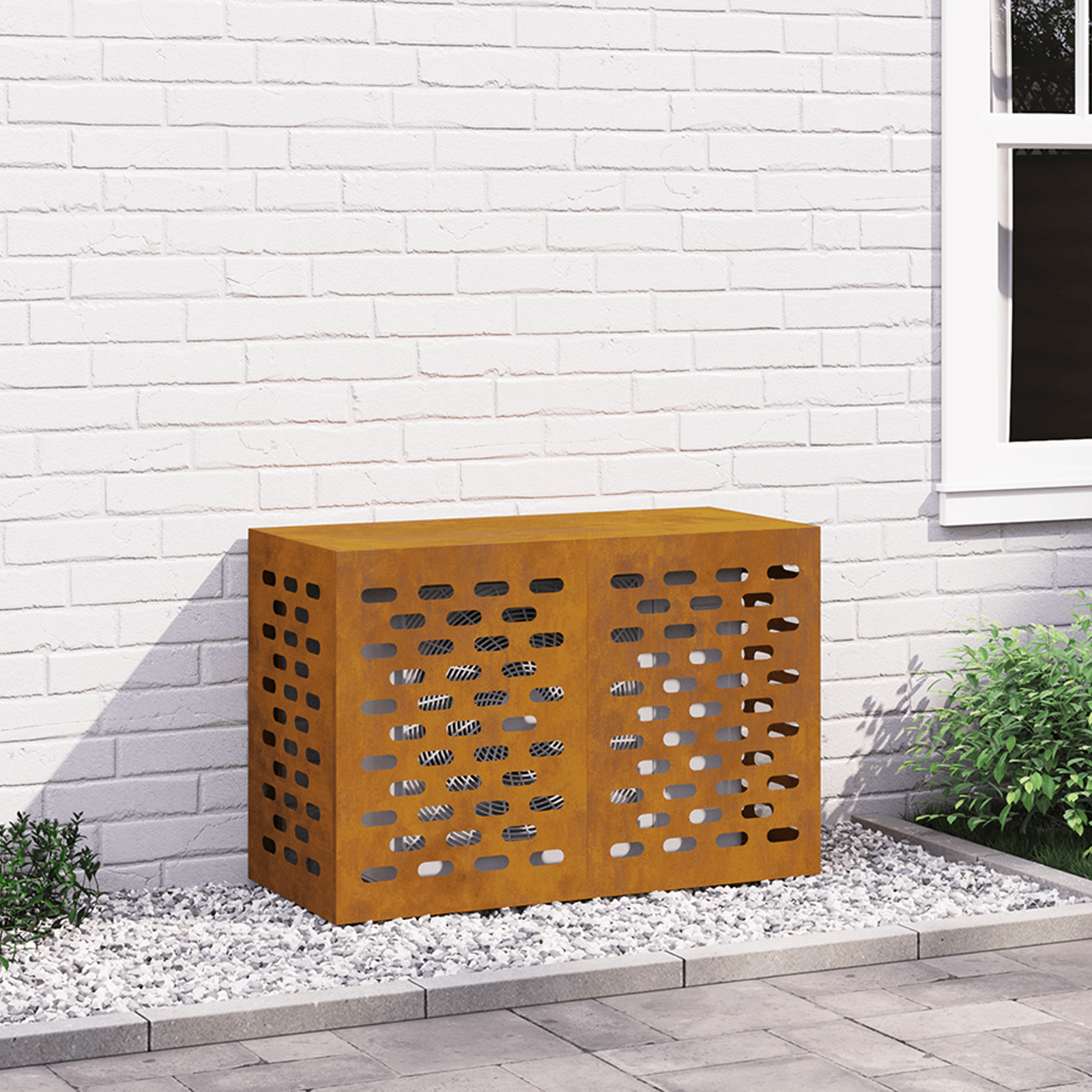 Husa aer conditionat, 90x40x60 cm, otel corten