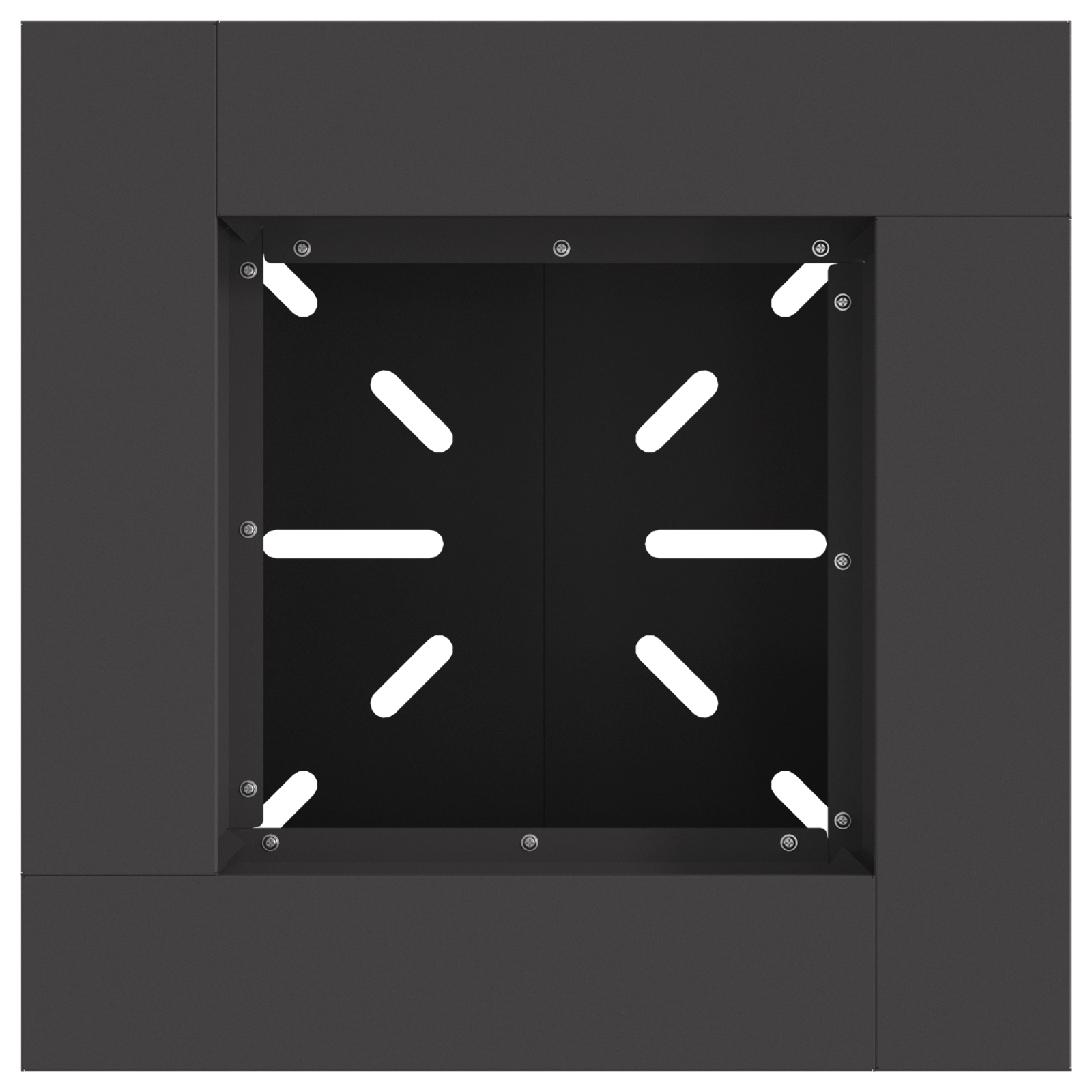 Vatra de foc, negru, 48x48x40 cm, otel — imaginea 5