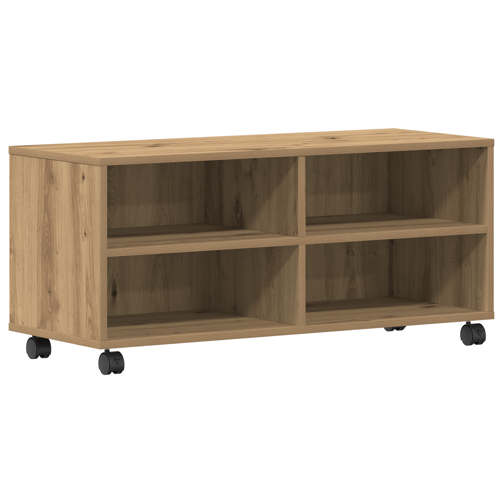 Dulap TV, stejar artizanal, 90x35x35 cm, lemn prelucrat — imaginea 2