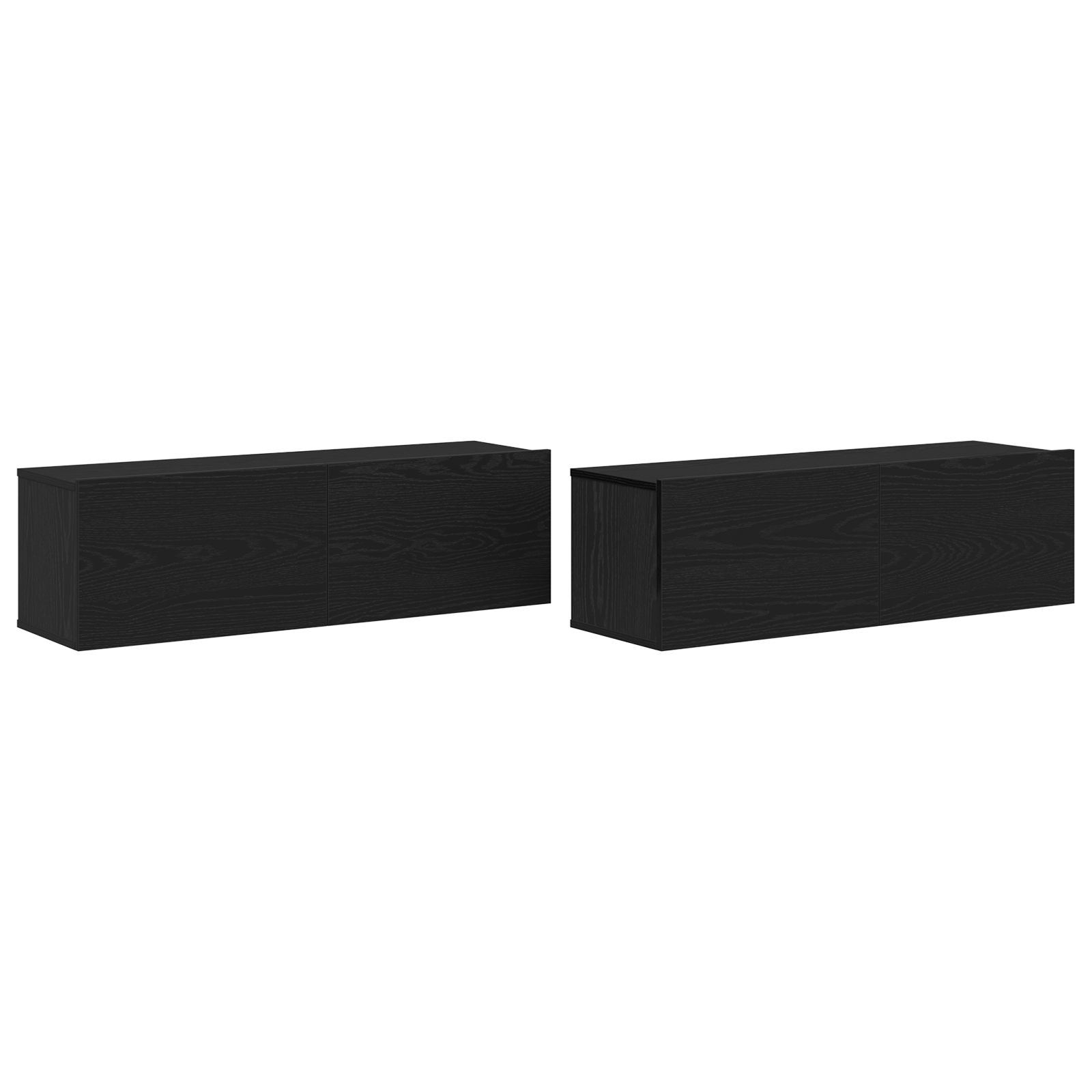 Dulapuri TV, 2 buc., stejar negru, 100x30x30 cm, lemn prelucrat — imaginea 2
