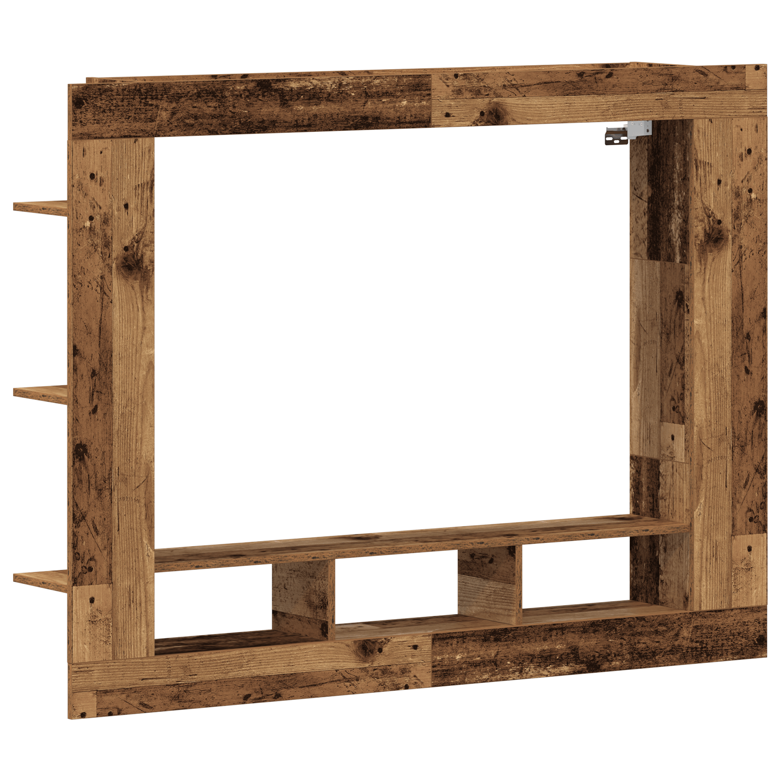 Dulap TV montat pe perete, lemn vechi, 152x22x113 cm — imaginea 2
