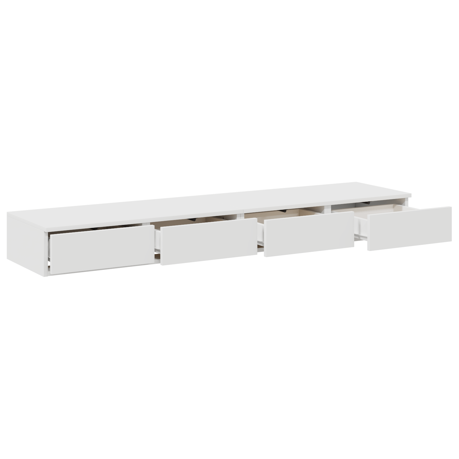 Sertar pentru pat Alb 135x36,5x16,5 cm din lemn compozit — imaginea 5