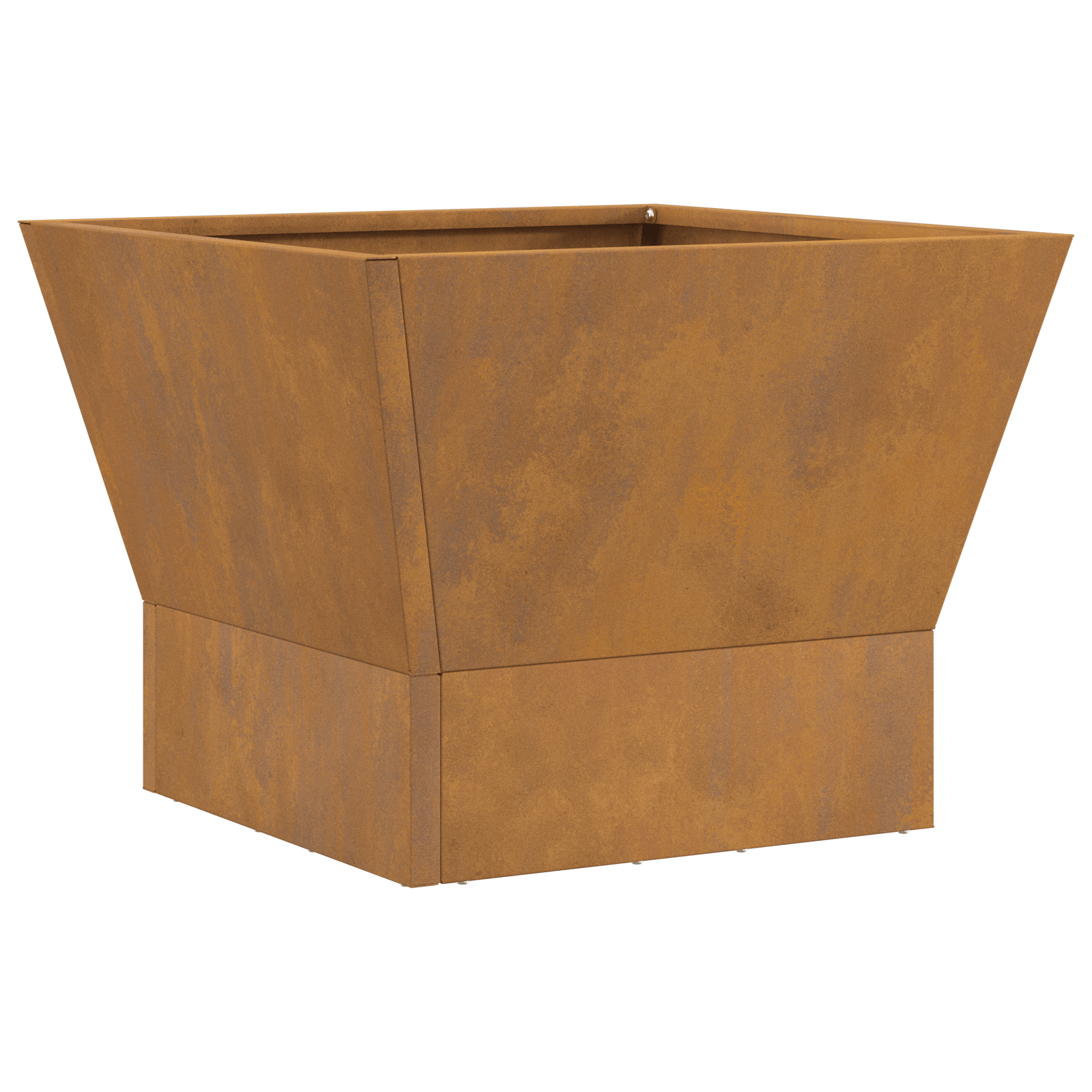 Vatra de foc patrata, 40x40x30 cm, otel corten — imaginea 2
