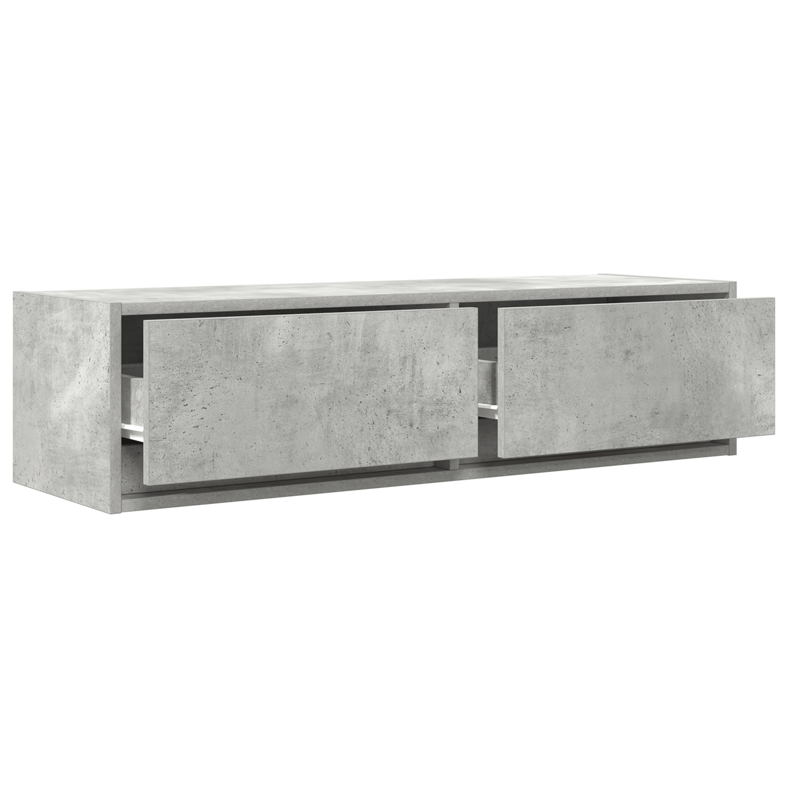 Dulap TV, gri beton, 100x31x25,5 cm, lemn prelucrat — imaginea 5