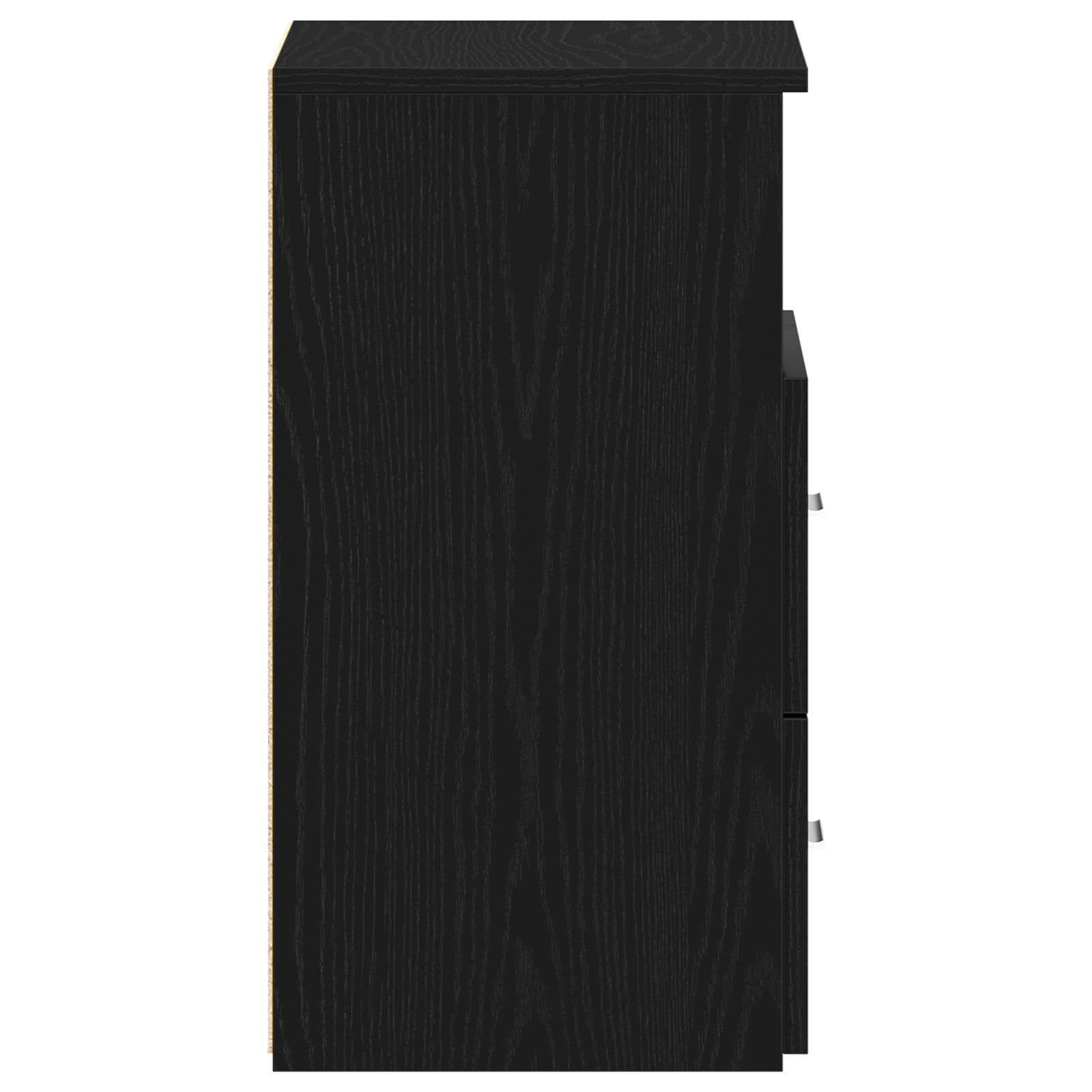 Noptierea Negru Stejar 50x32x60cm din lemn prelucrat — imaginea 8