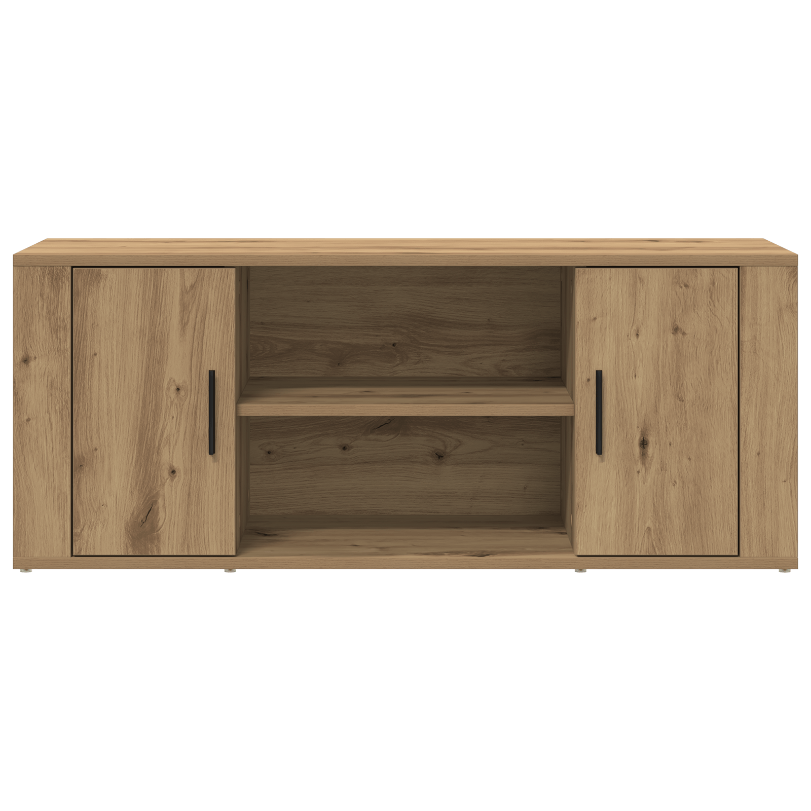 Dulap TV, stejar artizanal, 100x35x40 cm, lemn prelucrat — imaginea 6