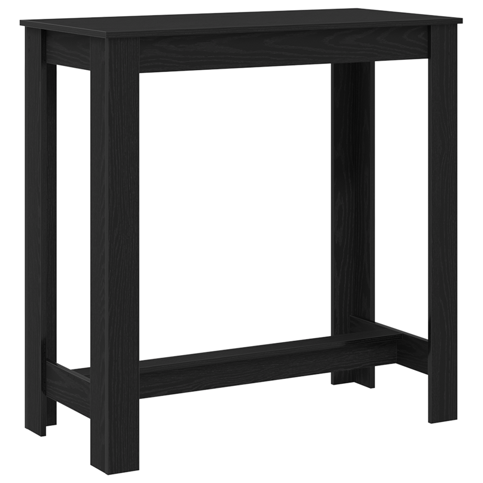 Masa de bar Neagra din Stejar 102x50x103,5 cm din Lemn Stratificat — imaginea 2