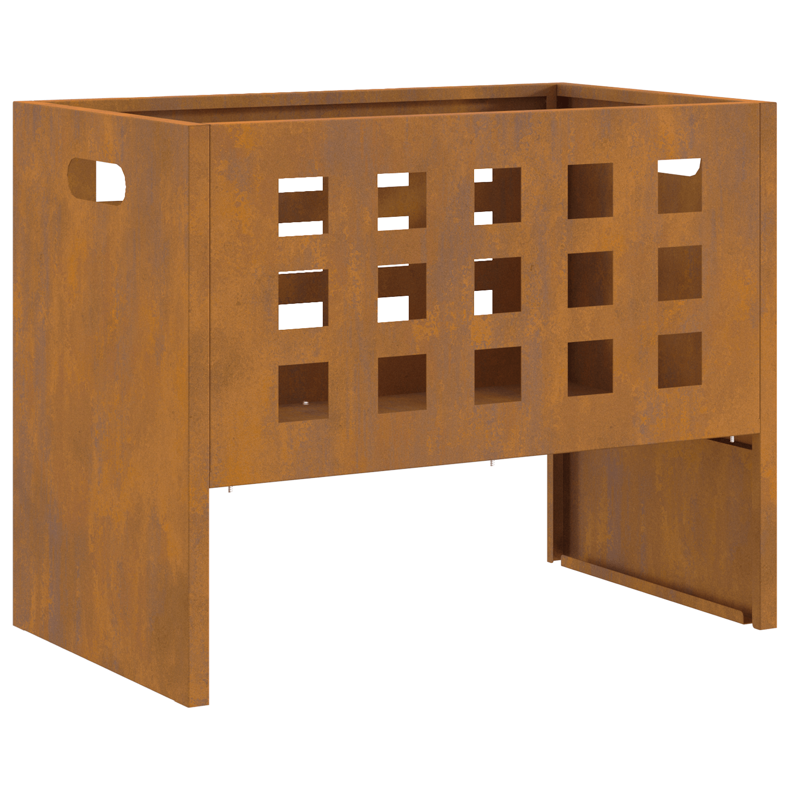 Vatra de foc, dreptunghi, 50x30x40 cm, otel corten — imaginea 2