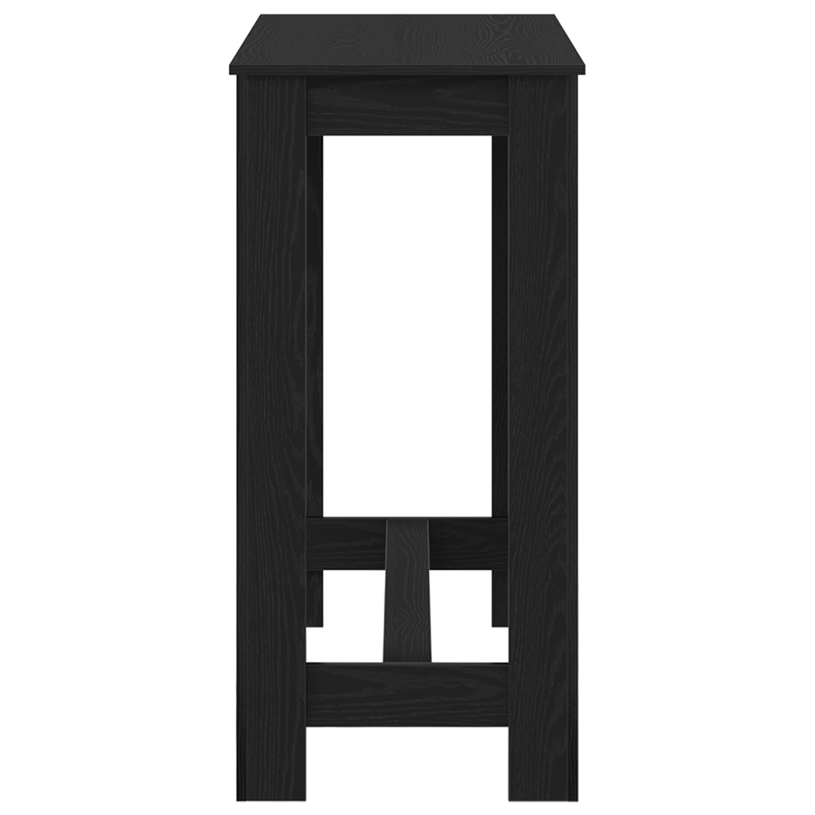 Masa de bar Neagra din Stejar 102x50x103,5 cm din Lemn Stratificat — imaginea 7